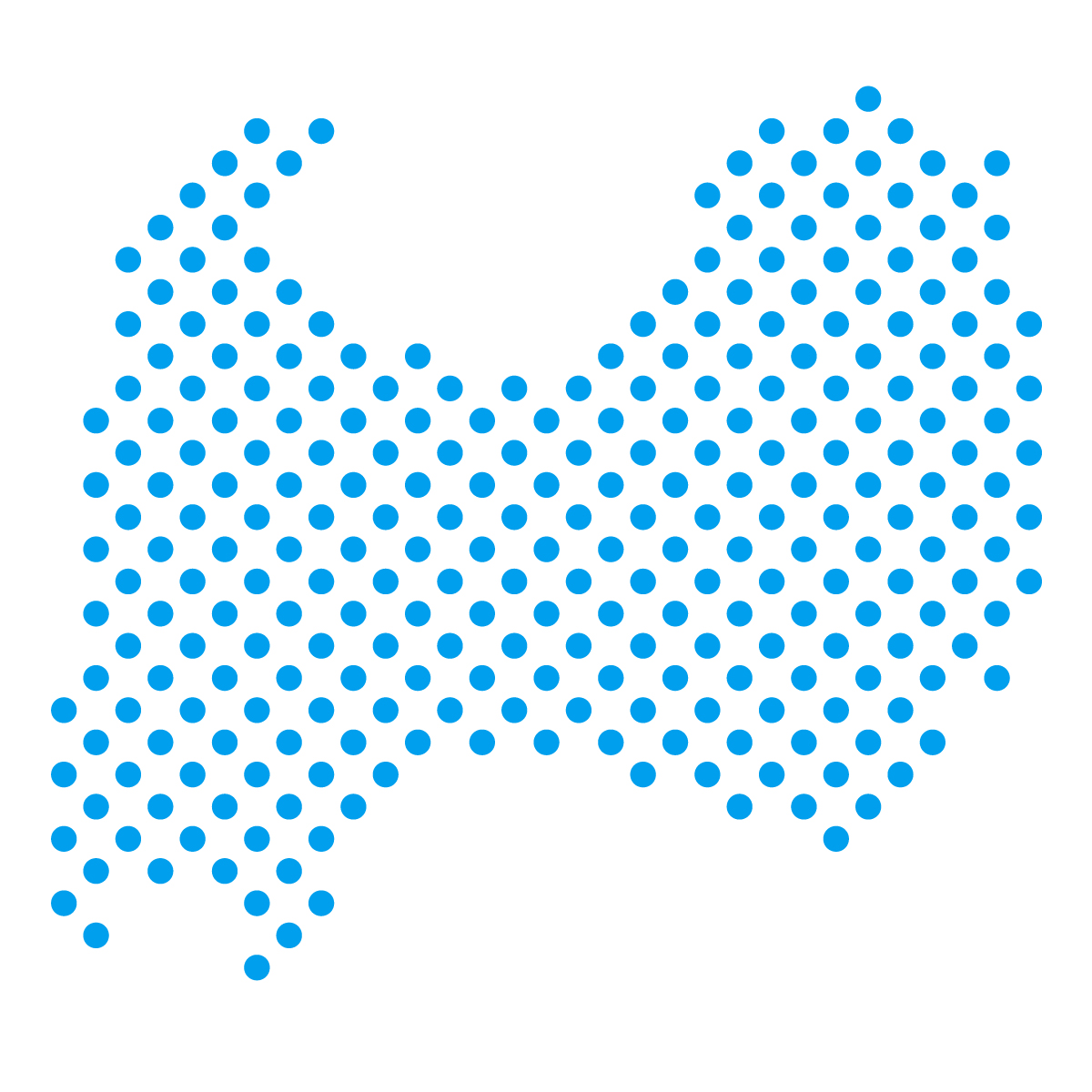 富山県の無料フリーイラスト｜ドット・丸4(青)