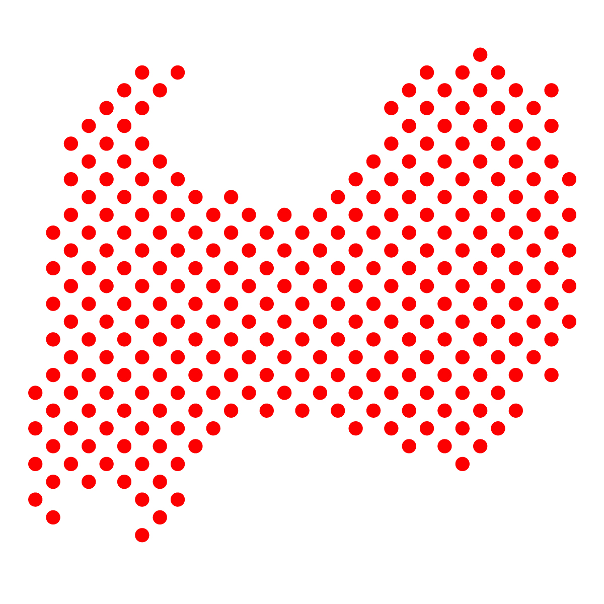 富山県の無料フリーイラスト｜ドット・丸4(赤)