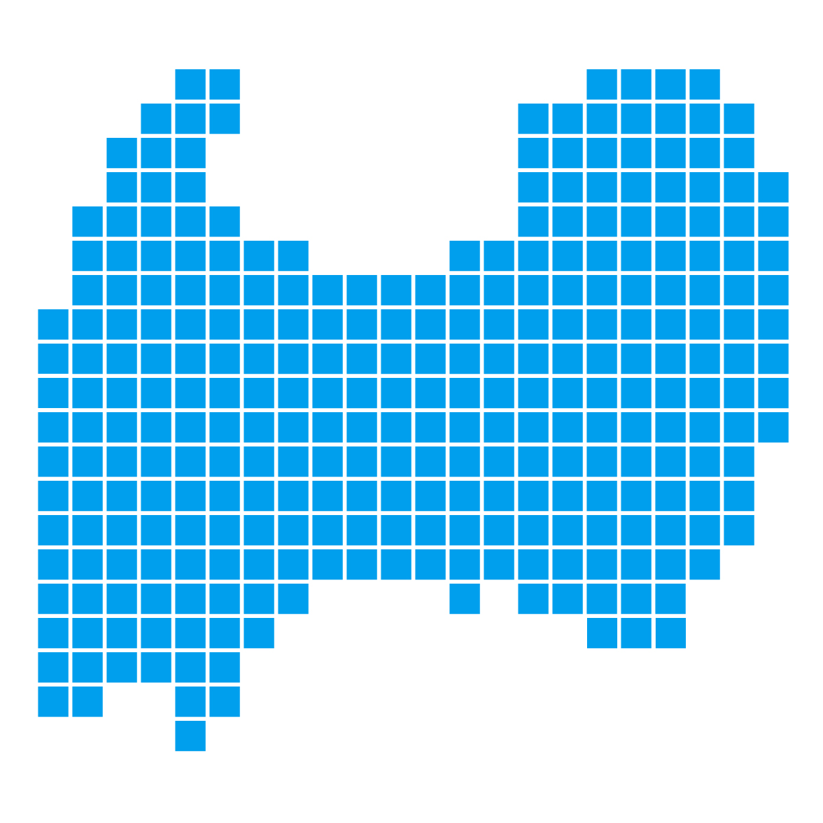 富山県の無料フリーイラスト｜ドット・四角1(青)