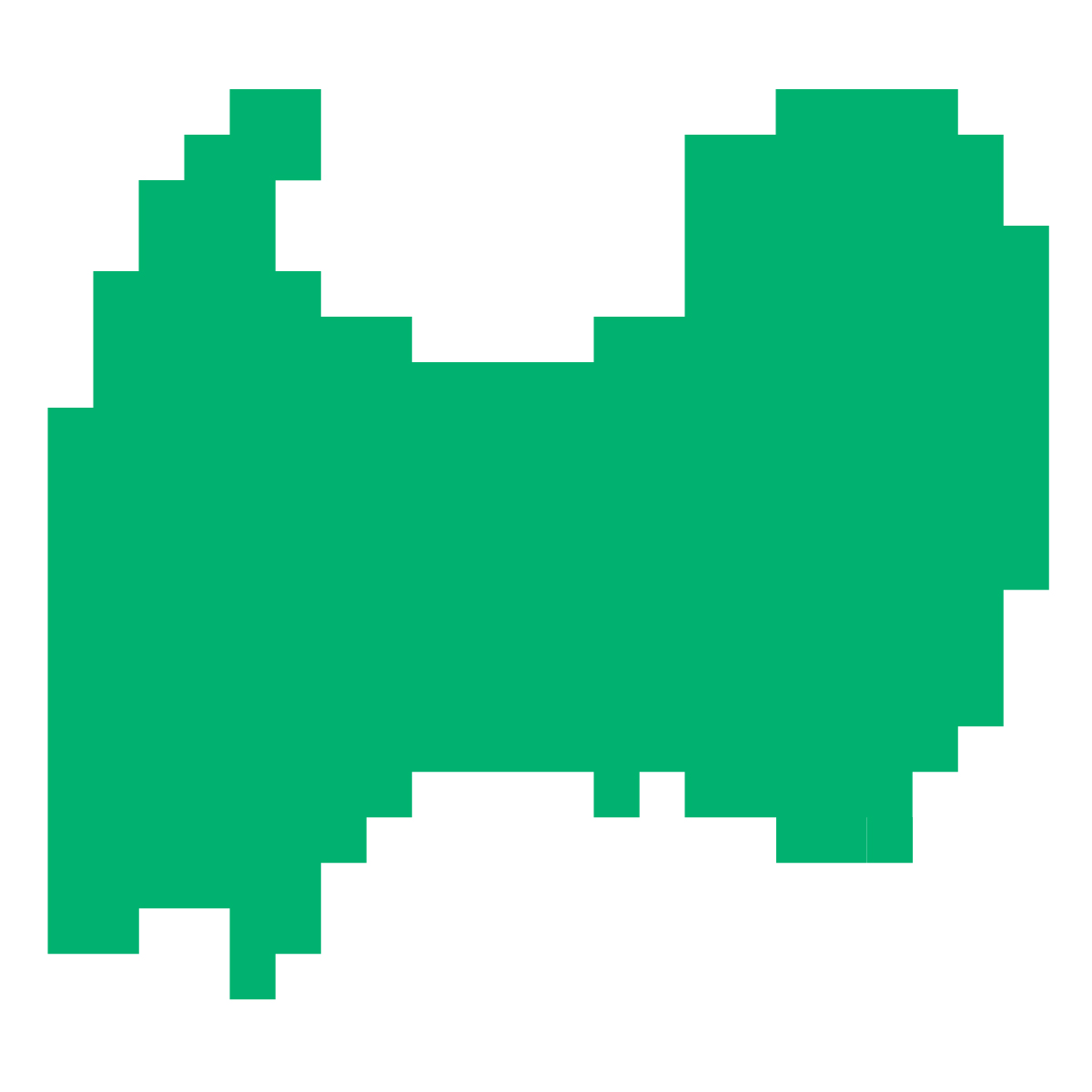 富山県の無料フリーイラスト|ドット・四角3(緑)
