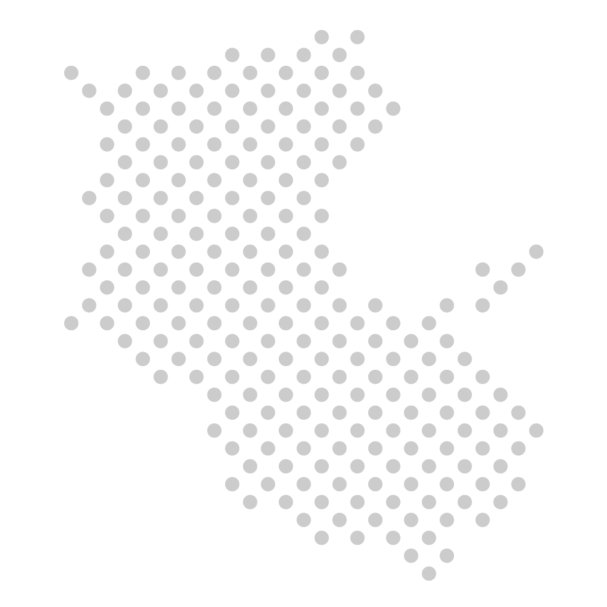 和歌山県の無料フリーイラスト|ドット・丸4(グレー)