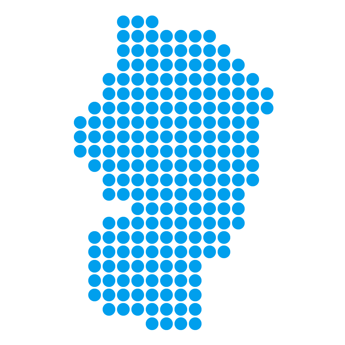 山形県の無料フリーイラスト｜ドット・丸1(青)