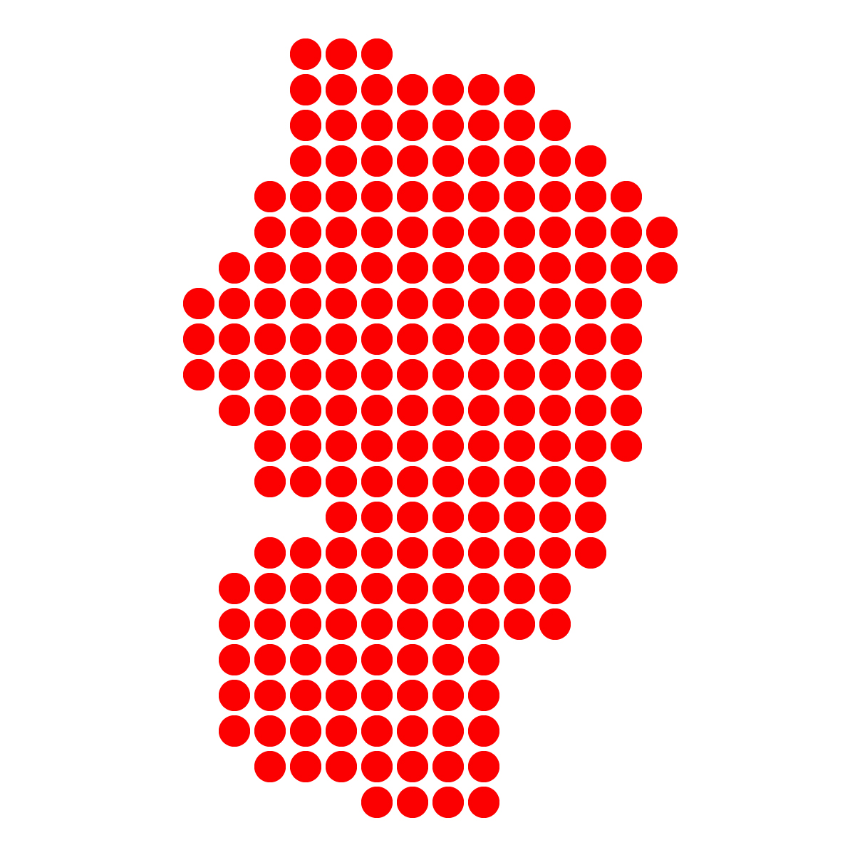 山形県の無料フリーイラスト｜ドット・丸1(赤)