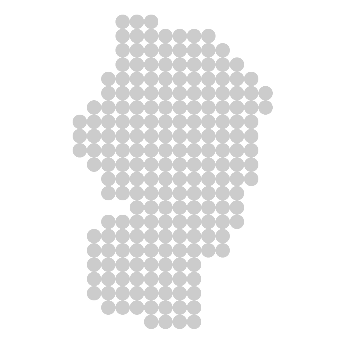 山形県の無料フリーイラスト｜ドット・丸3(グレー)