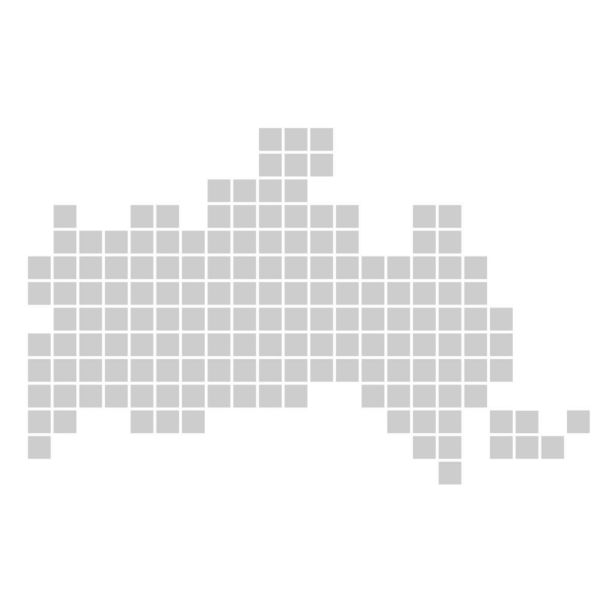 山口県の無料フリーイラスト｜ドット・四角1(グレー)