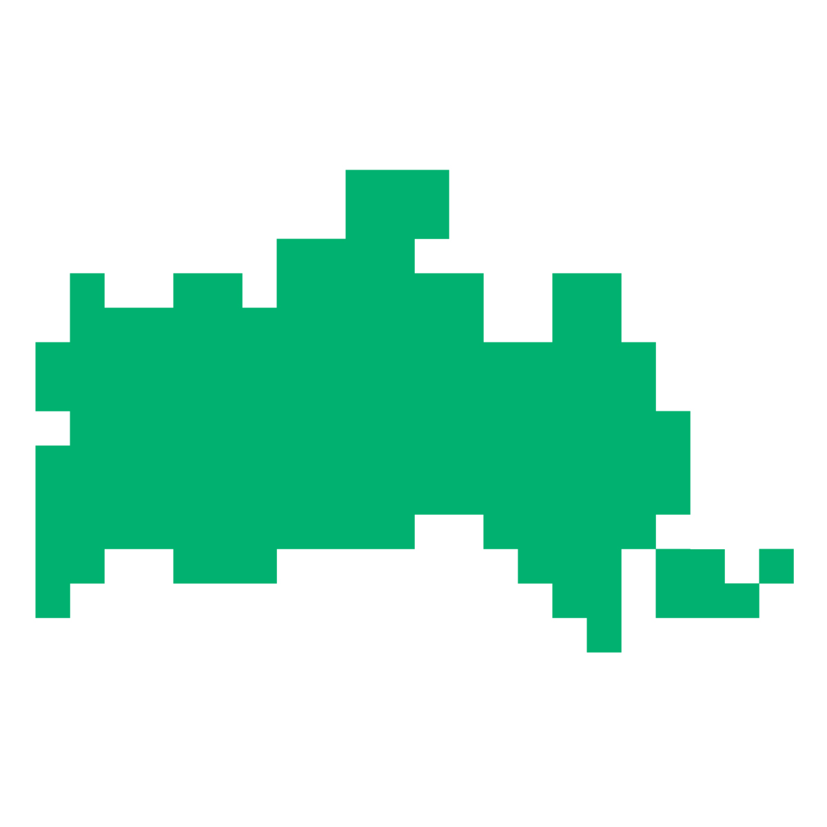 山口県の無料フリーイラスト｜ドット・四角3(緑)