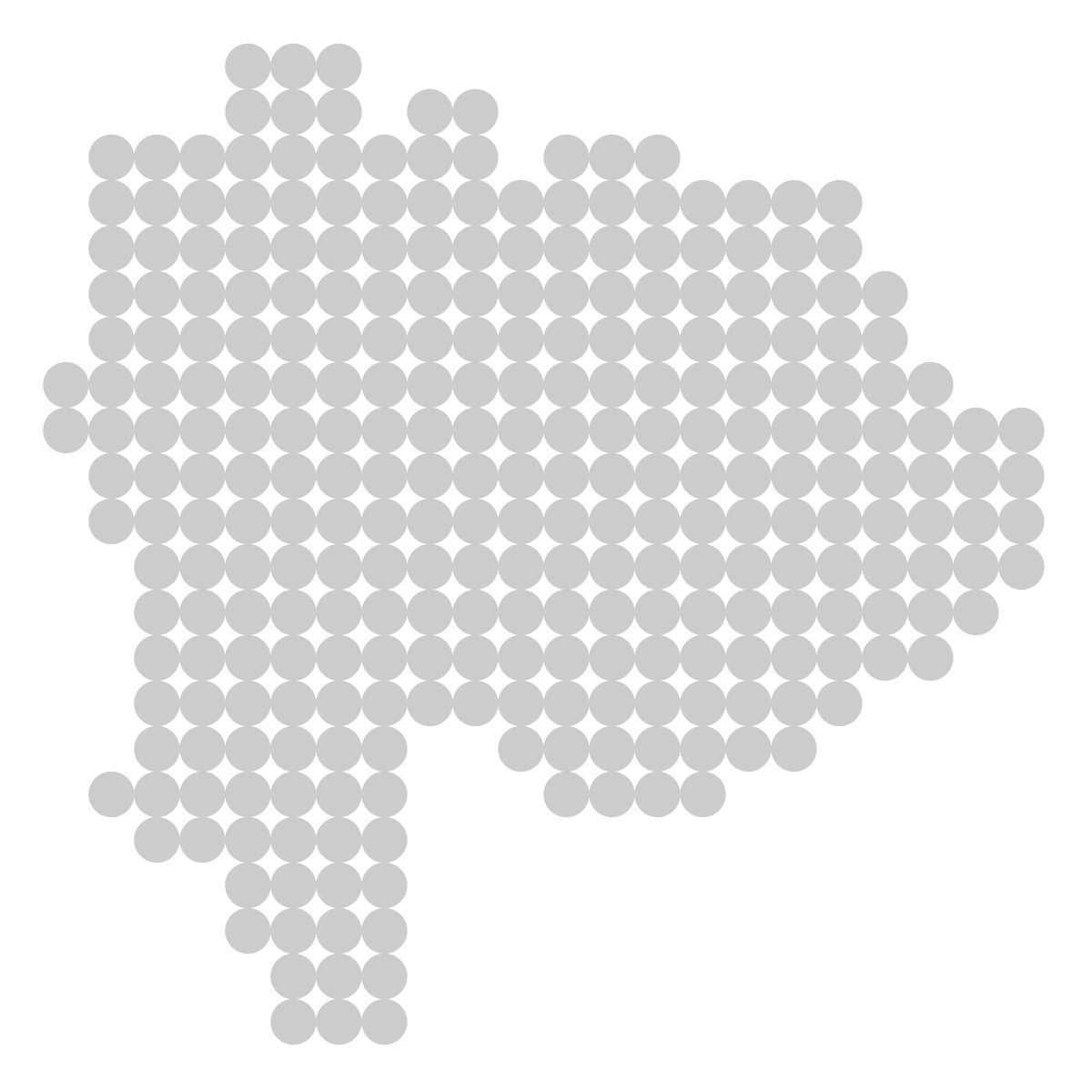 山梨県の無料フリーイラスト｜ドット・丸3(グレー)