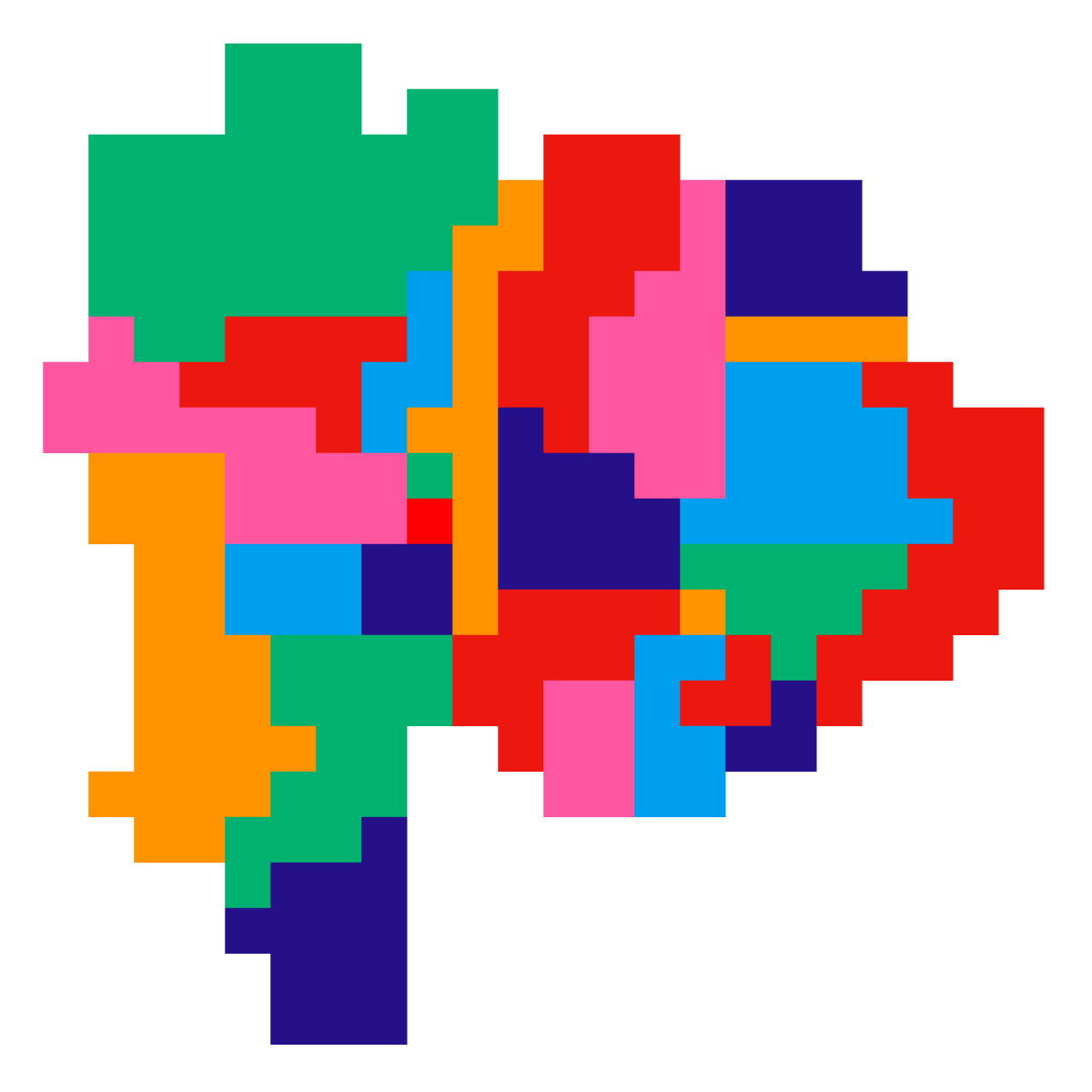 山梨県の無料フリーイラスト|ドット・四角3(カラフル)