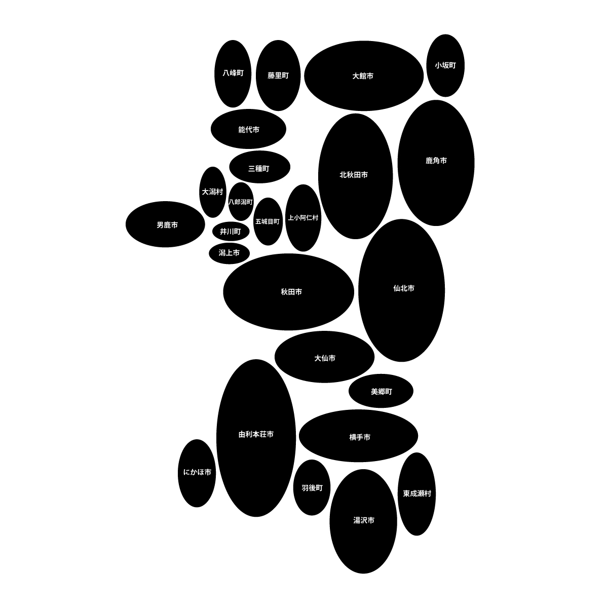秋田県の無料フリーイラスト|デフォルメ6(黒)