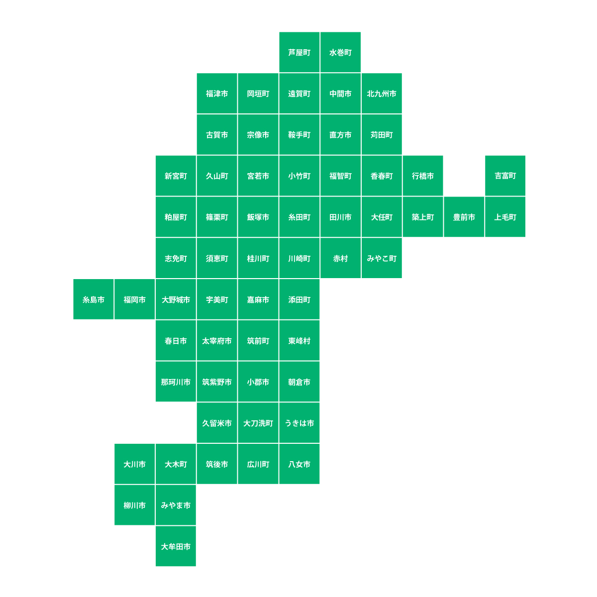 福岡県の無料フリーイラスト｜デフォルメ3(緑)