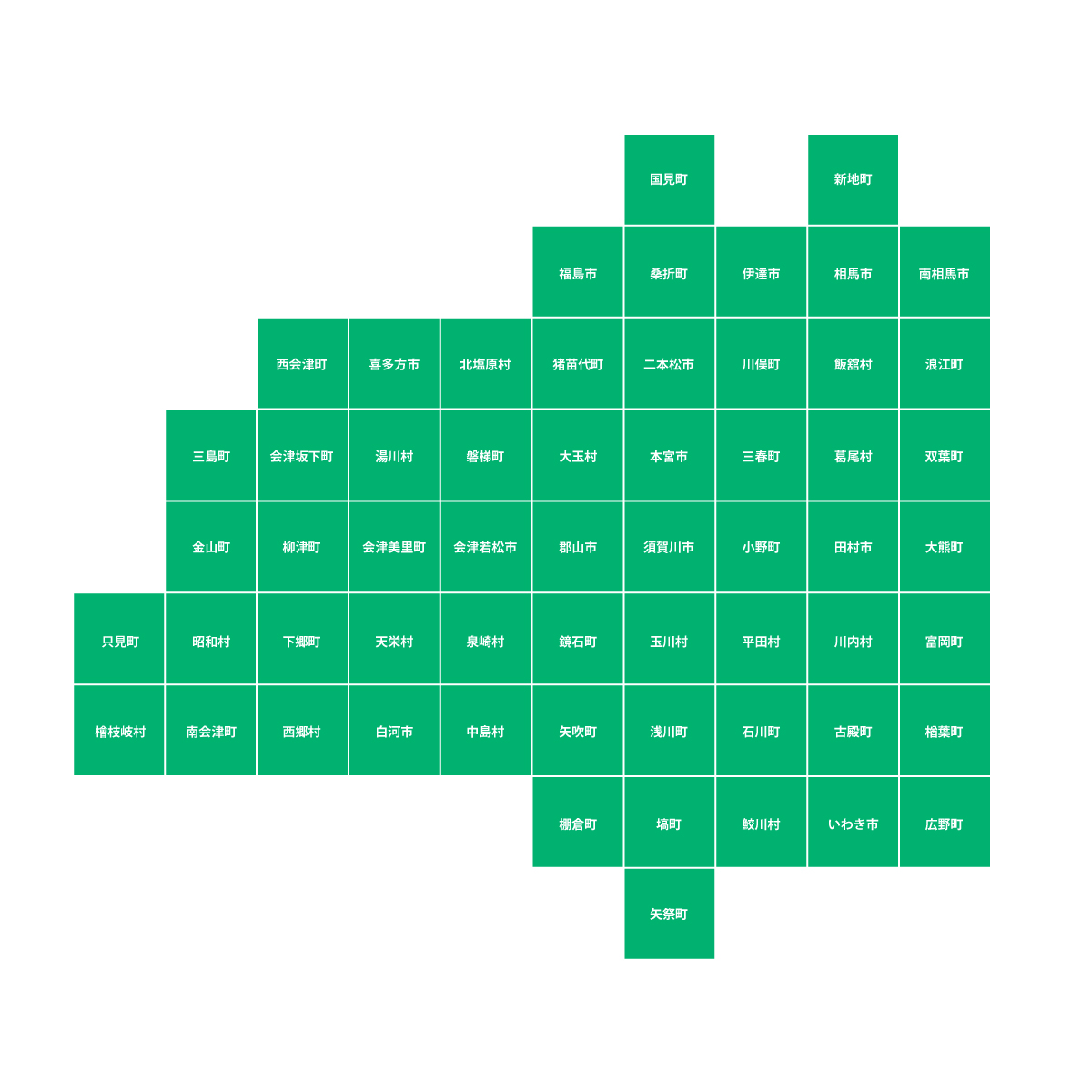 福島県の無料フリーイラスト｜デフォルメ3(緑)