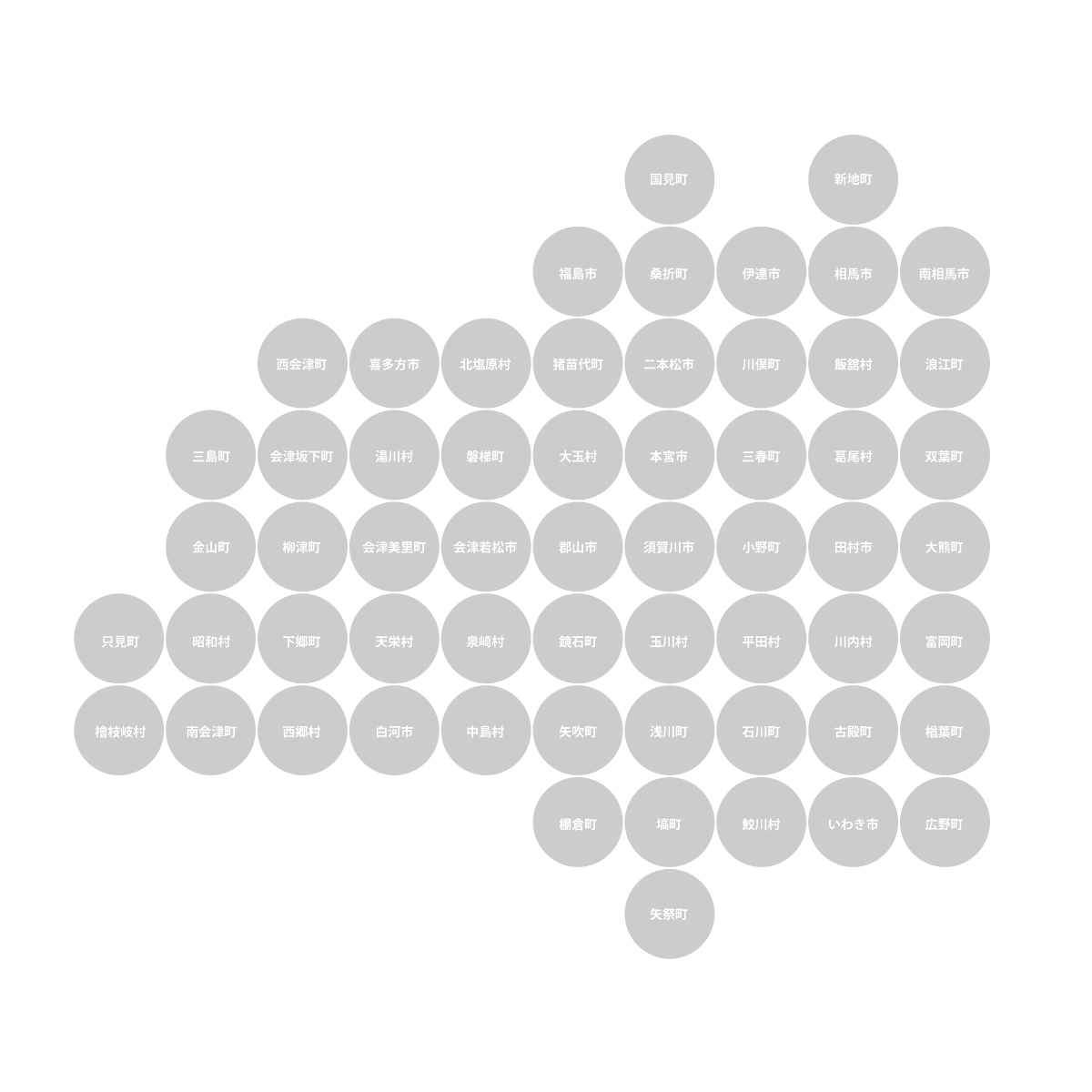 福島県の無料フリーイラスト|デフォルメ4(グレー)