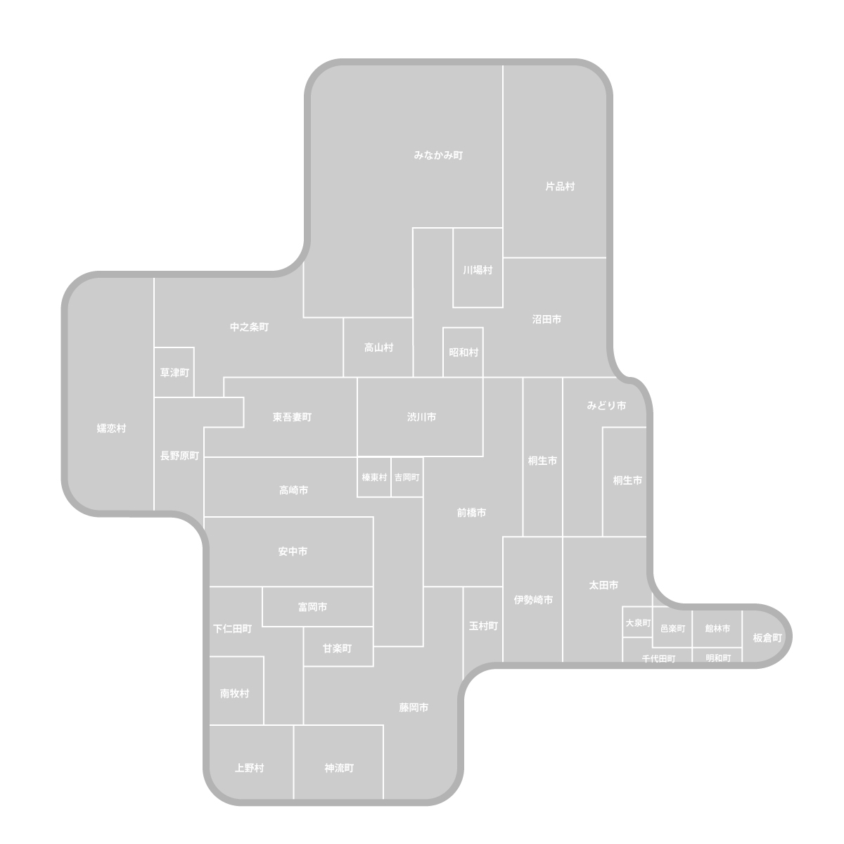 群馬県の無料フリーイラスト｜デフォルメ2(グレー)