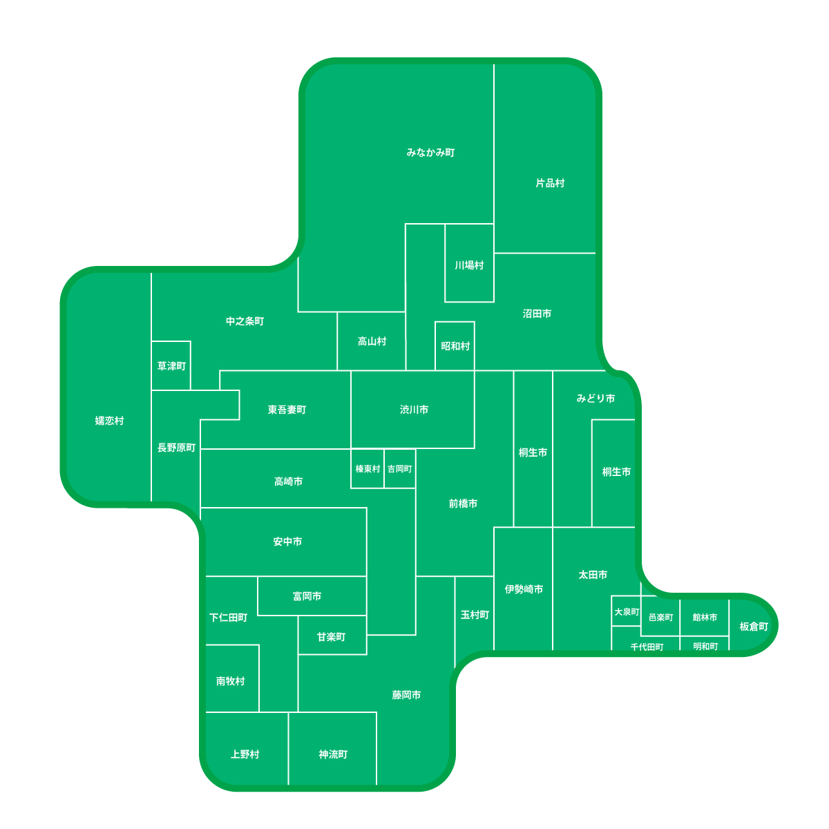 群馬県の無料フリーイラスト｜デフォルメ2(緑)
