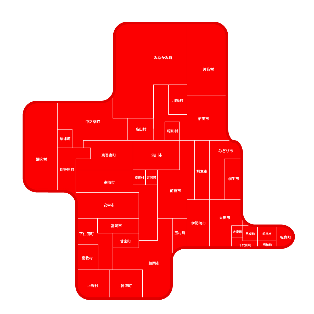 群馬県の無料フリーイラスト｜デフォルメ2(赤)