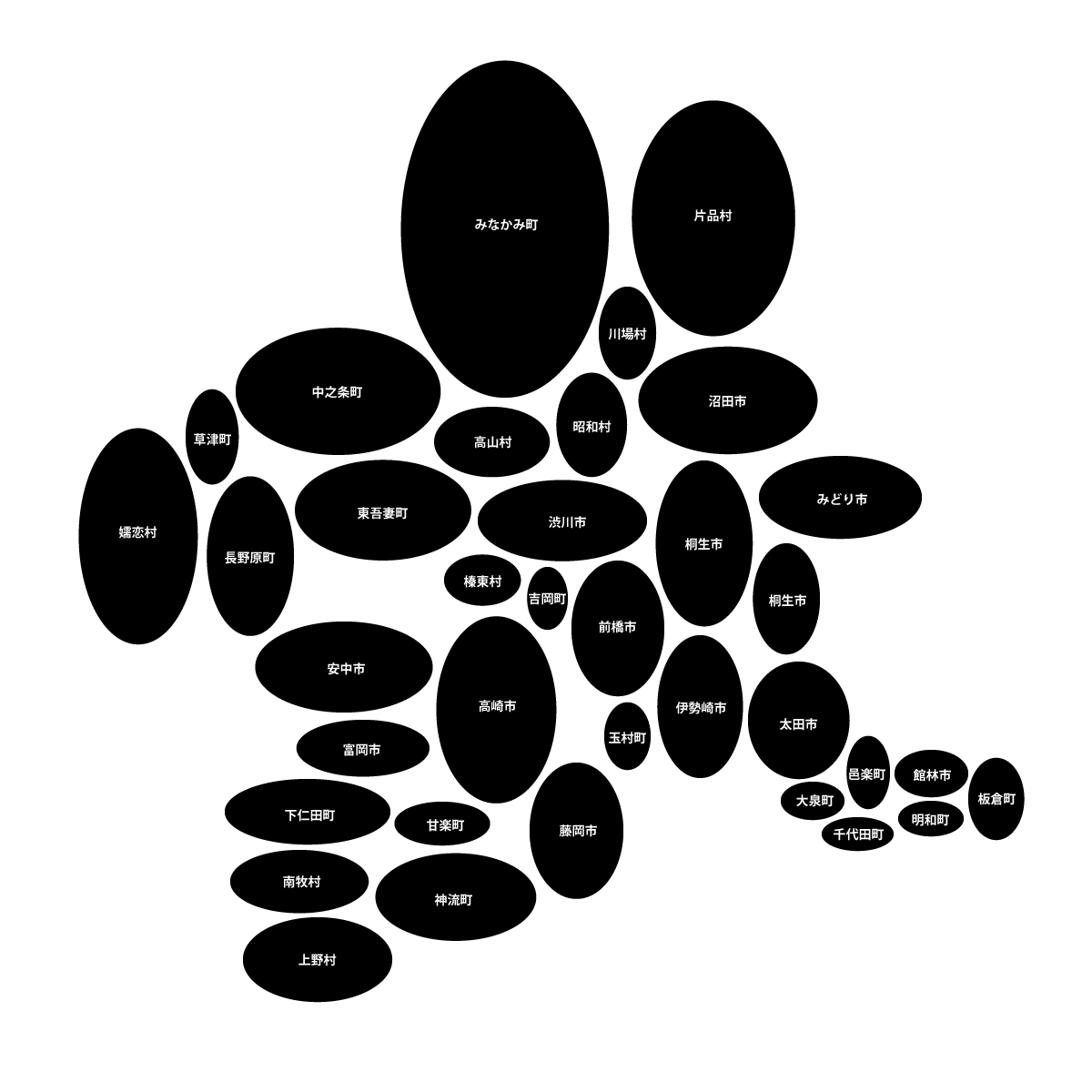 群馬県の無料フリーイラスト｜デフォルメ6(黒)