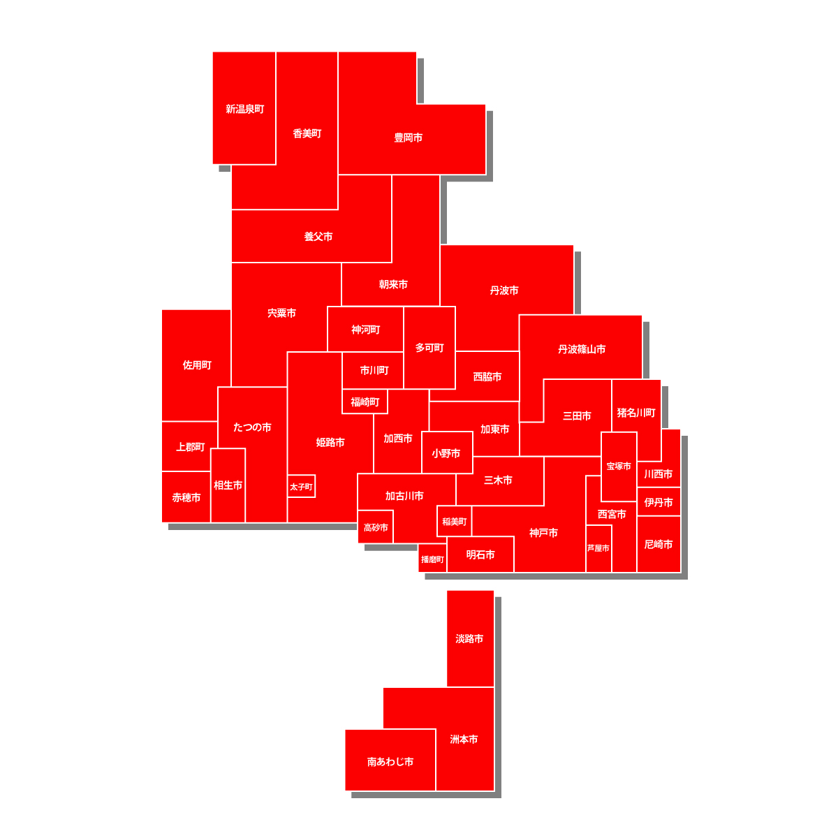 兵庫県の無料フリーイラスト｜デフォルメ1(赤)