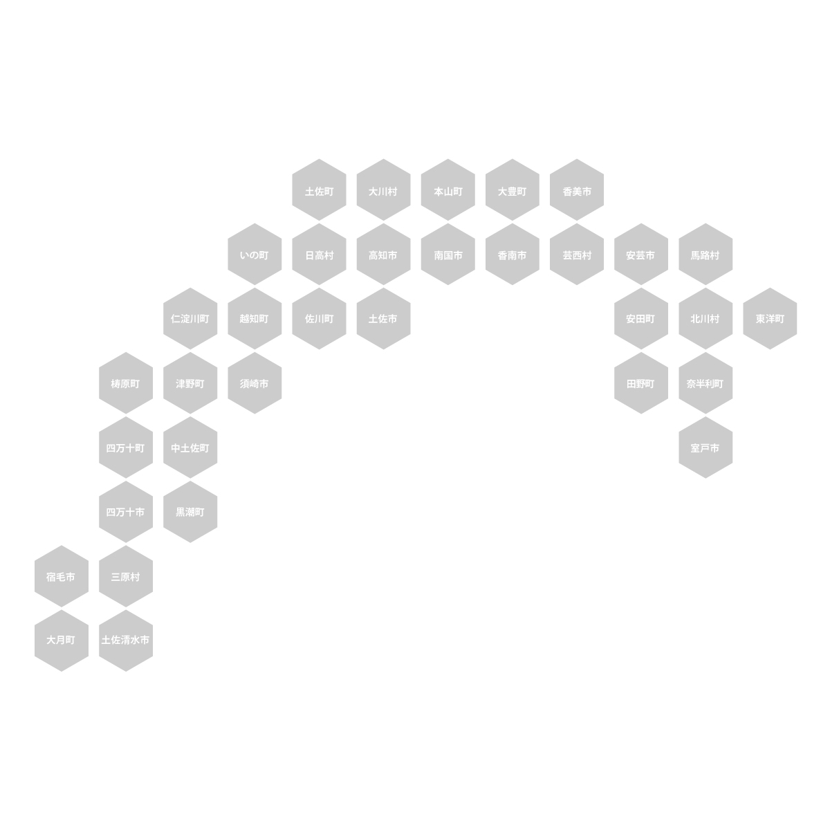 高知県の無料フリーイラスト|デフォルメ5(グレー)