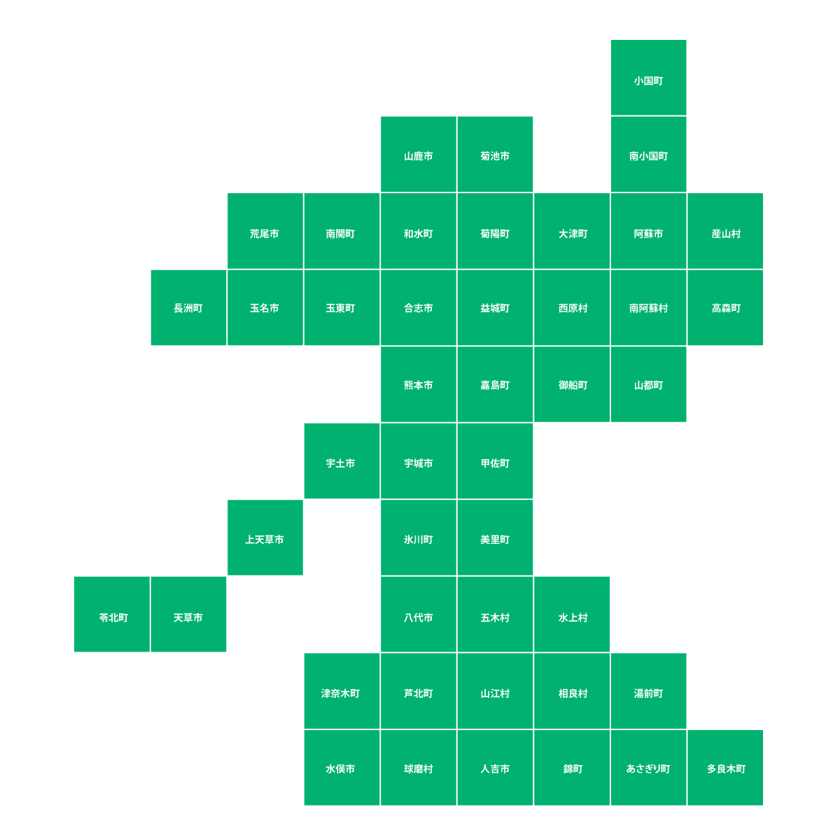 熊本県の無料フリーイラスト｜デフォルメ3(緑)