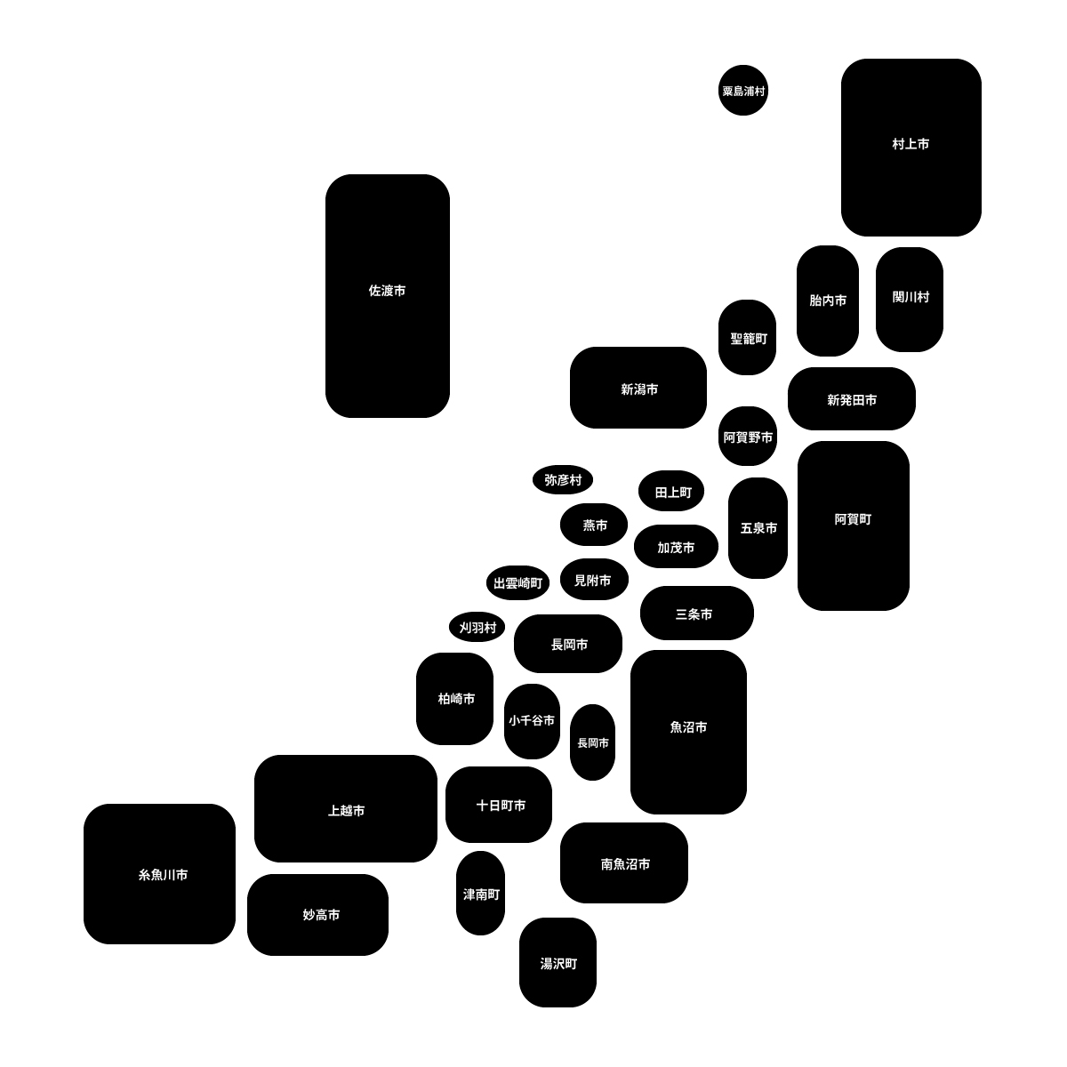新潟県の無料フリーイラスト｜デフォルメ8(黒)