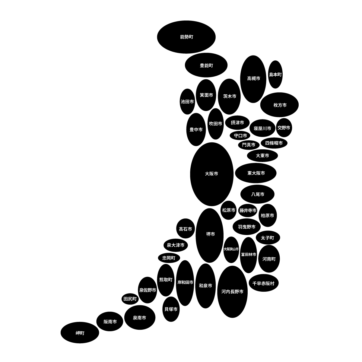 大阪府の無料フリーイラスト｜デフォルメ6(黒)