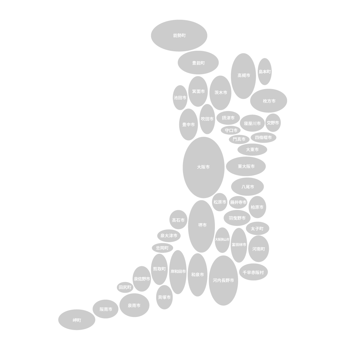 大阪府の無料フリーイラスト|デフォルメ6(グレー)