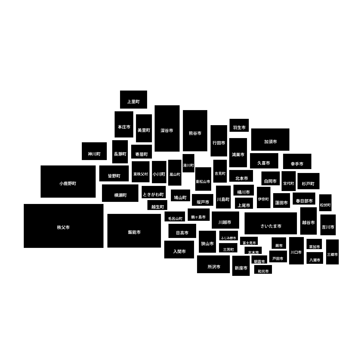 埼玉県の無料フリーイラスト|デフォルメ7(黒)