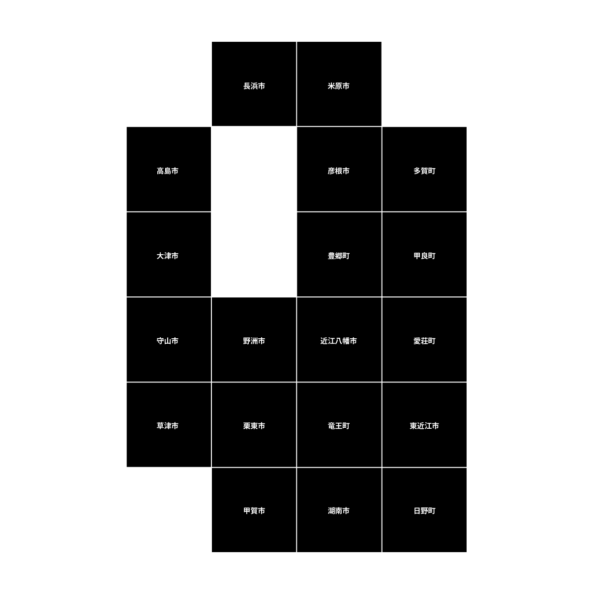 滋賀県の無料フリーイラスト｜デフォルメ3(黒)