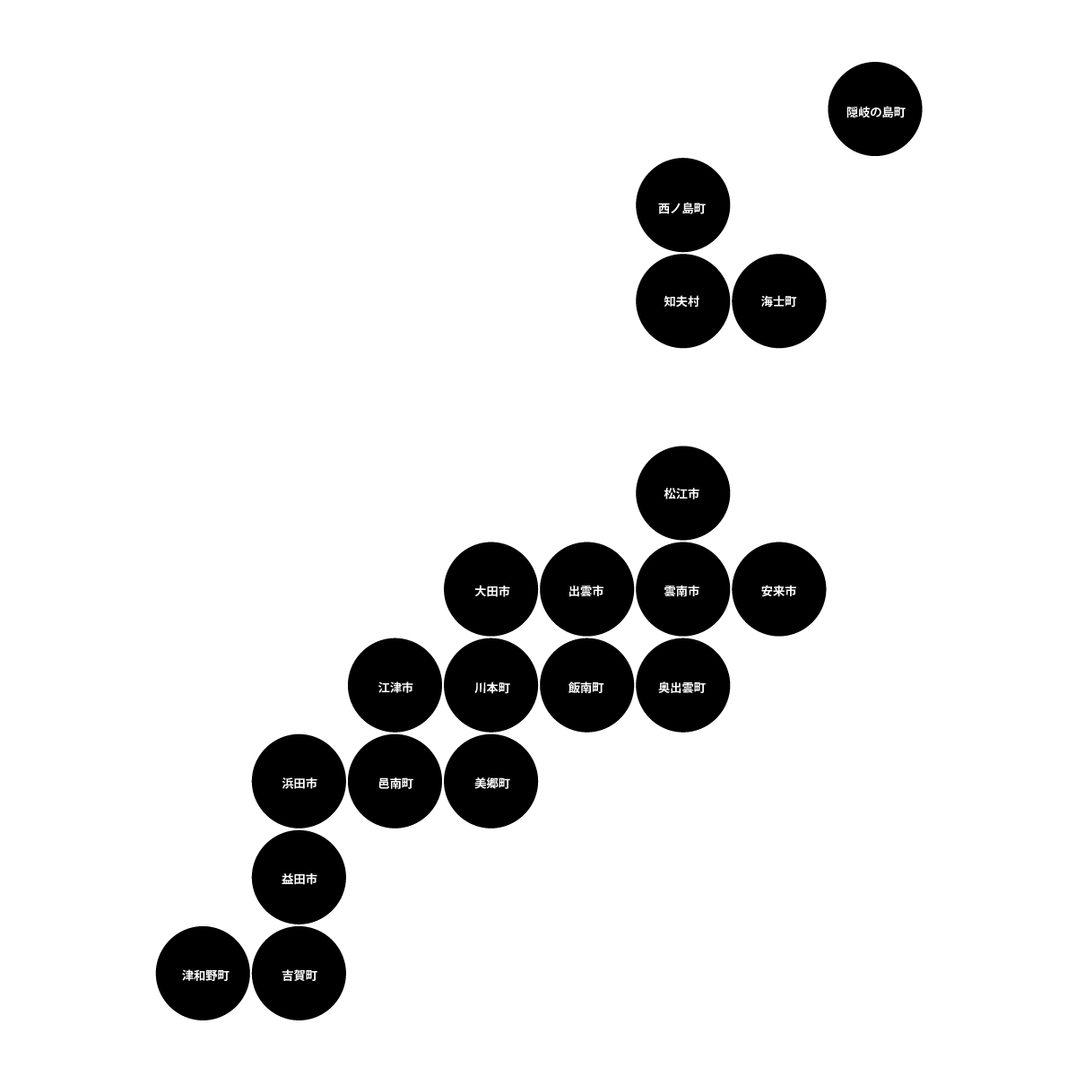 島根県の無料フリーイラスト|デフォルメ4(黒)