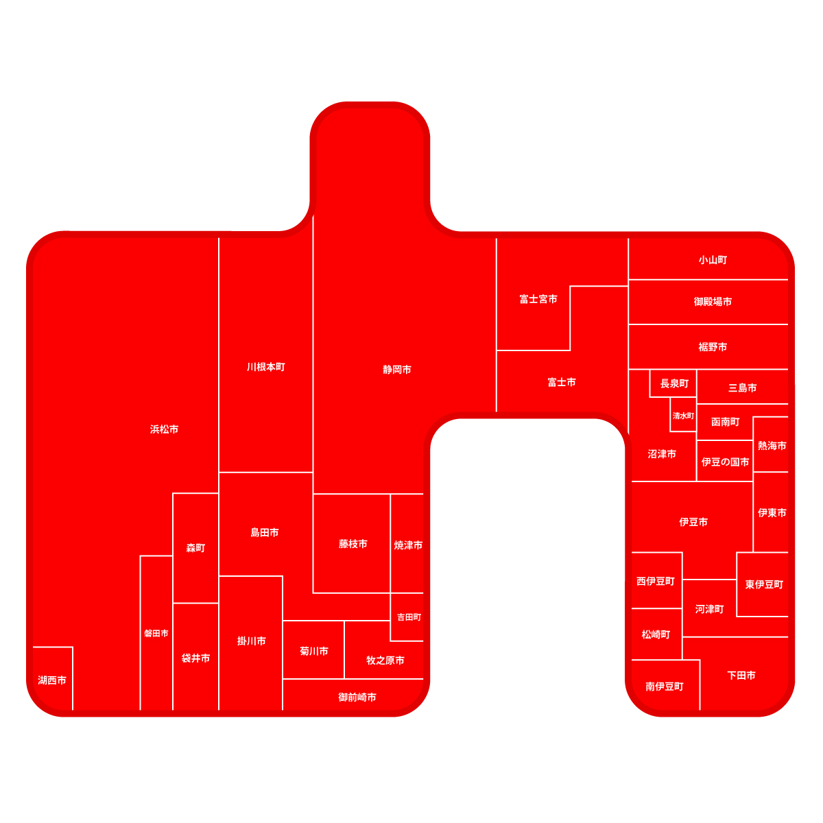 静岡県の無料フリーイラスト|デフォルメ2(赤)