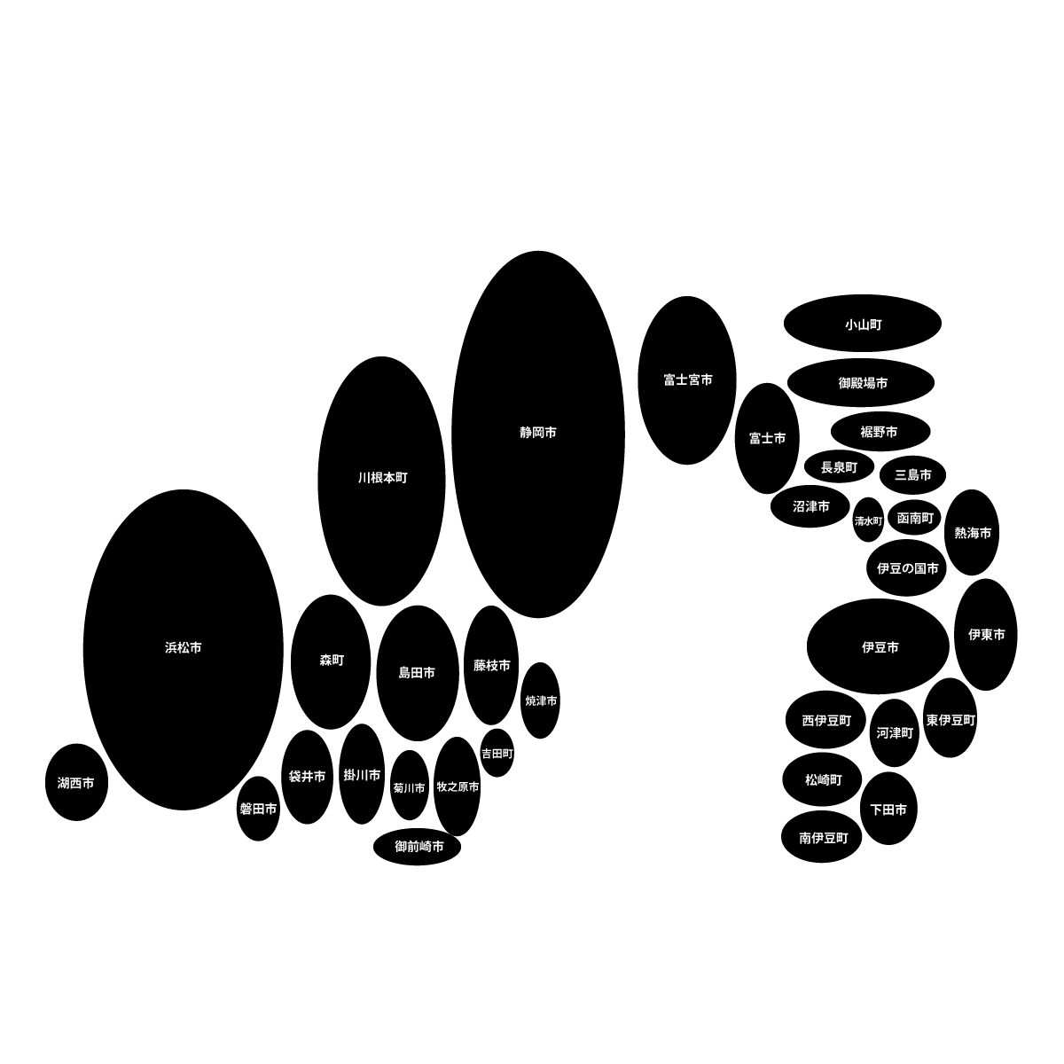 静岡県の無料フリーイラスト｜デフォルメ6(黒)