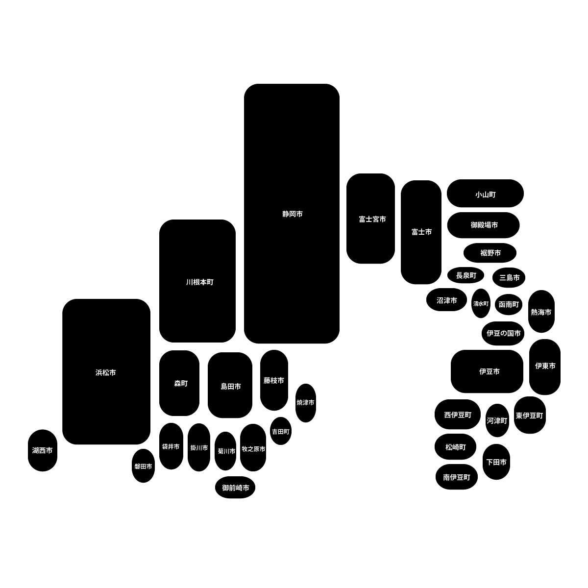 静岡県の無料フリーイラスト｜デフォルメ8(黒)