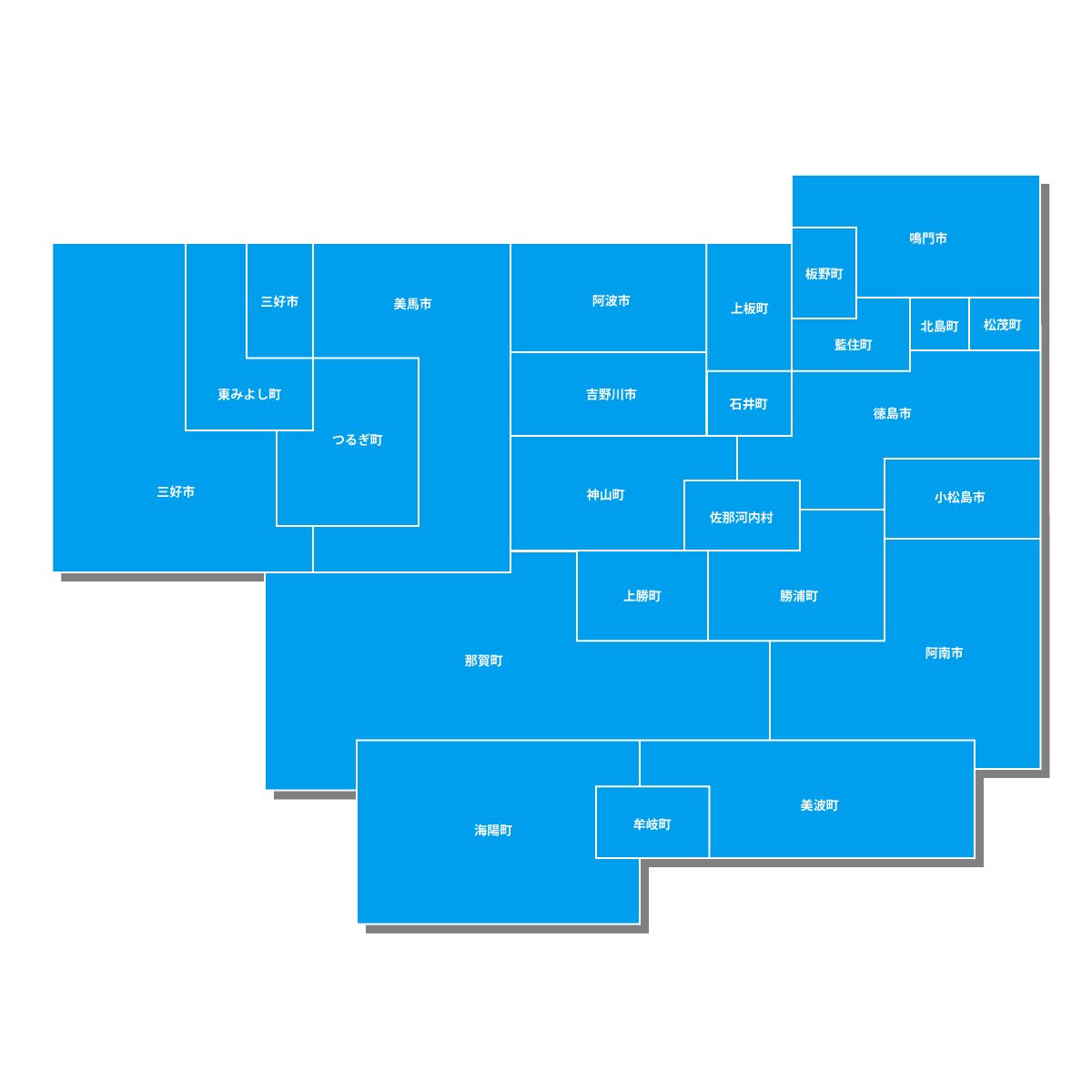 徳島県の無料フリーイラスト|デフォルメ1(青)
