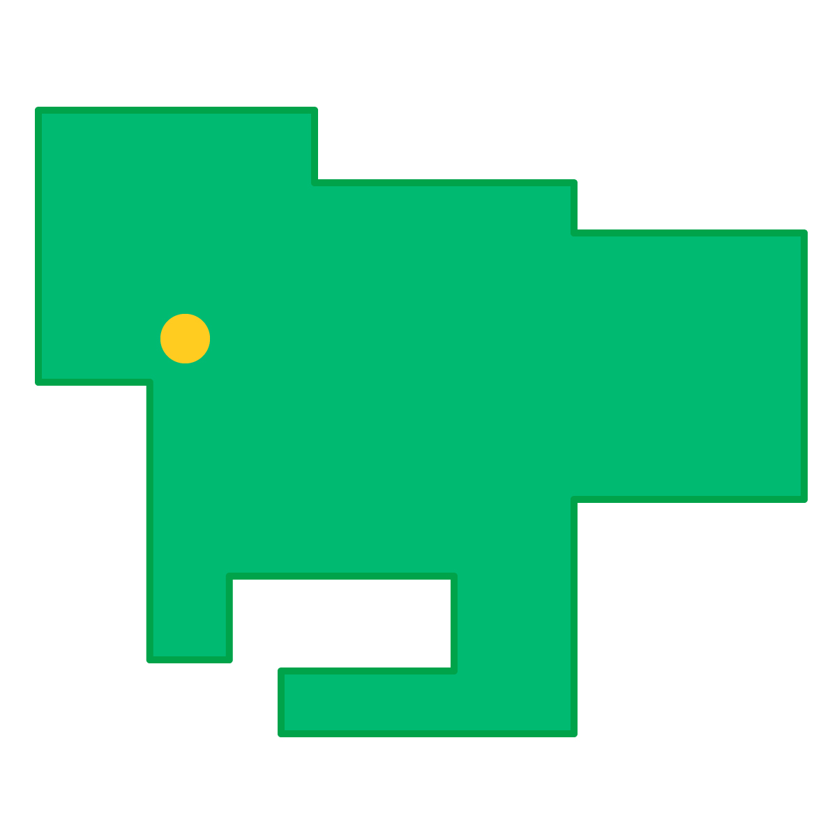 愛知県の無料フリーイラスト｜簡易・県庁あり・四角(緑)