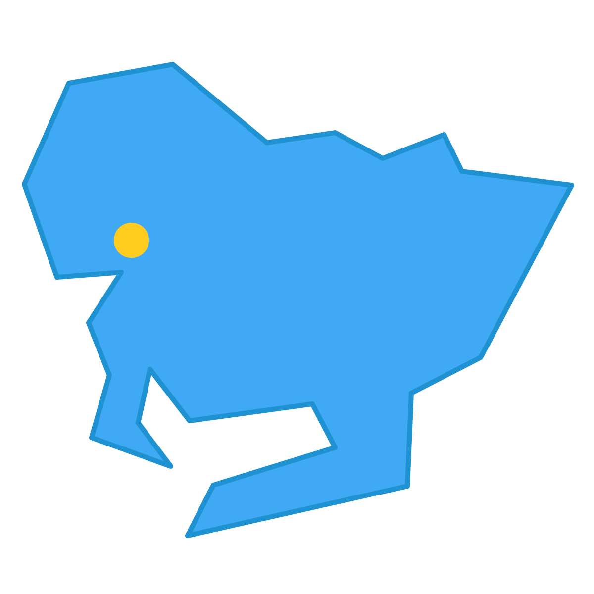 愛知県の無料フリーイラスト|簡易・県庁あり・三角(青)