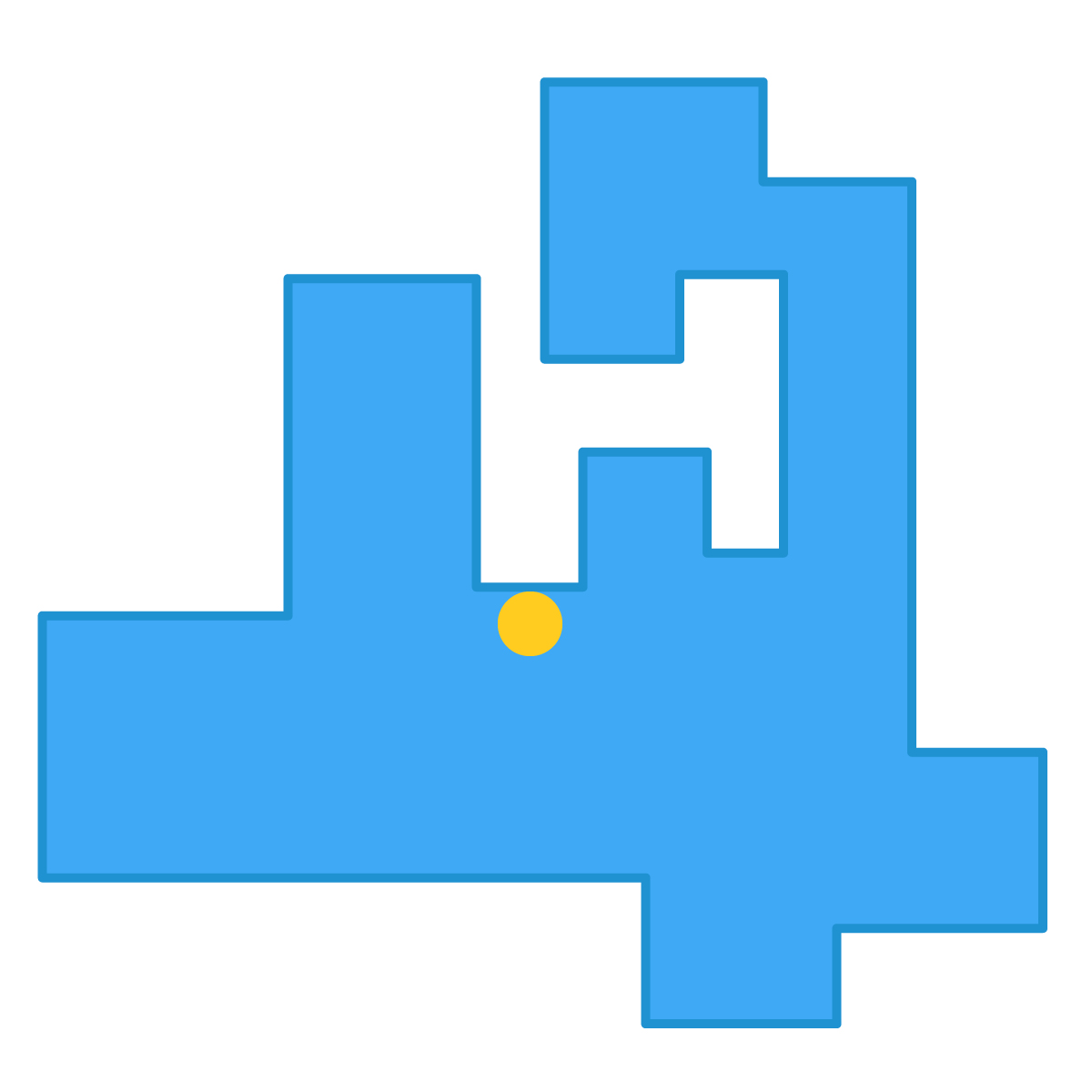 青森県の無料フリーイラスト|簡易・県庁あり・四角(青)