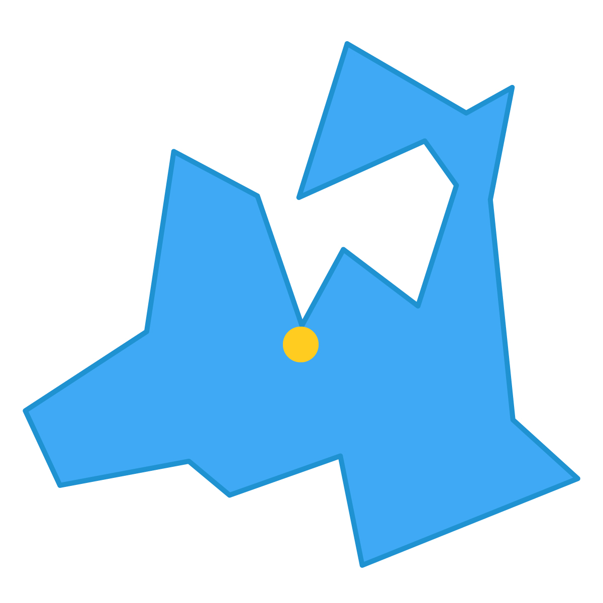 青森県の無料フリーイラスト|簡易・県庁あり・三角(青)