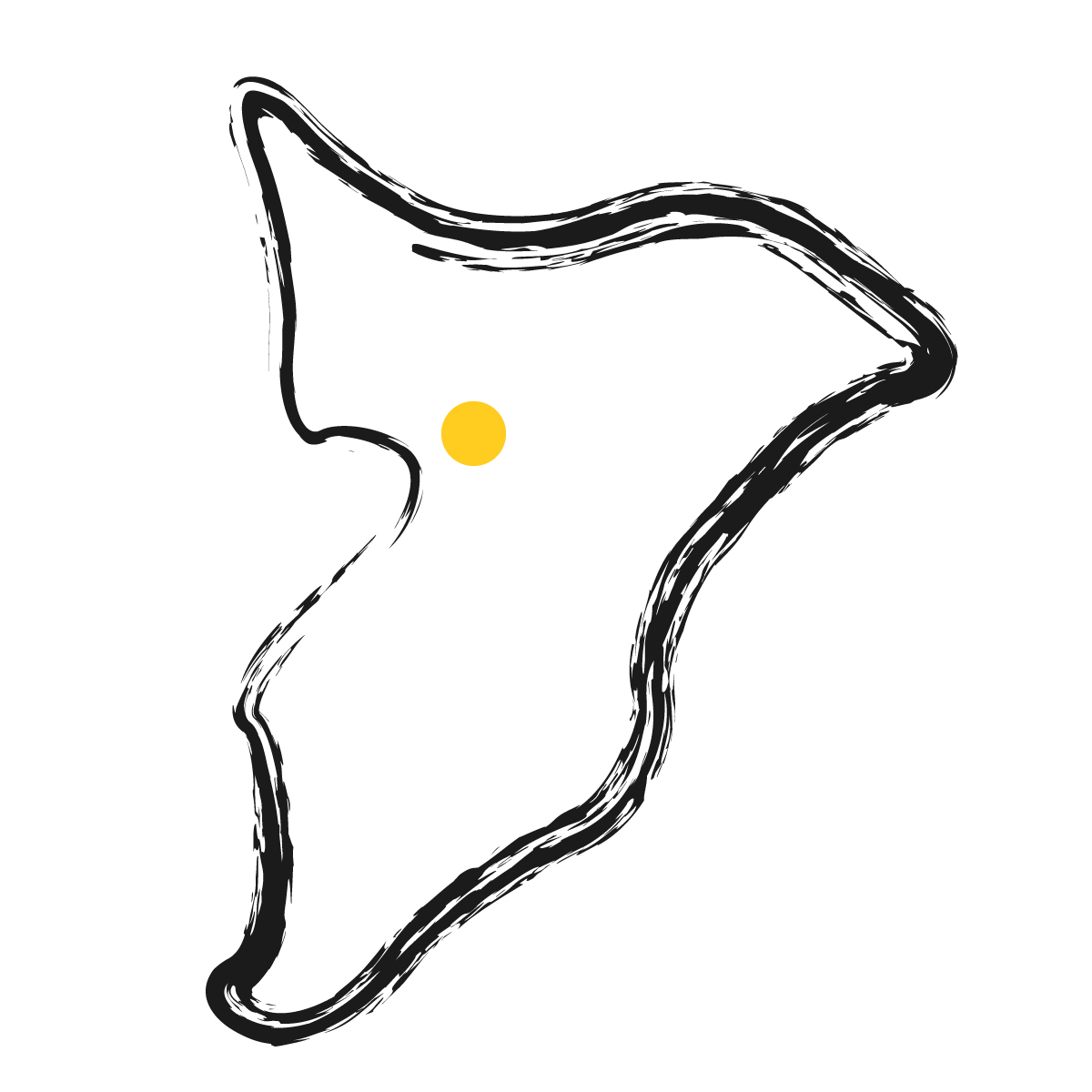 千葉県の無料フリーイラスト|簡易・県庁あり・毛筆(黒)