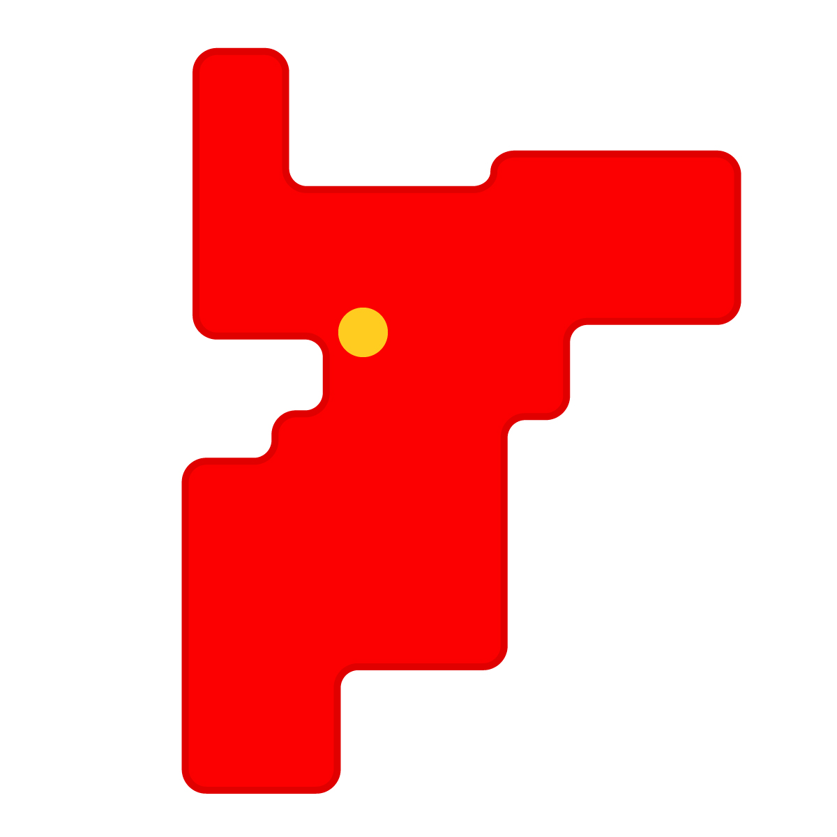 千葉県の無料フリーイラスト｜簡易・県庁あり・角丸(赤)