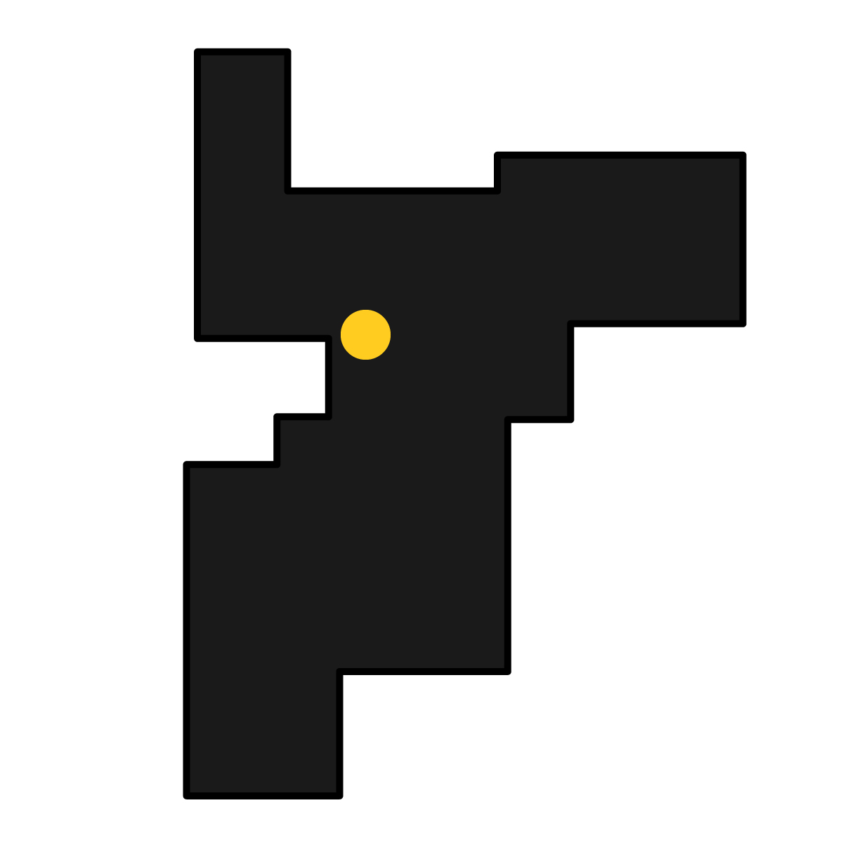 千葉県の無料フリーイラスト｜簡易・県庁あり・四角(黒)