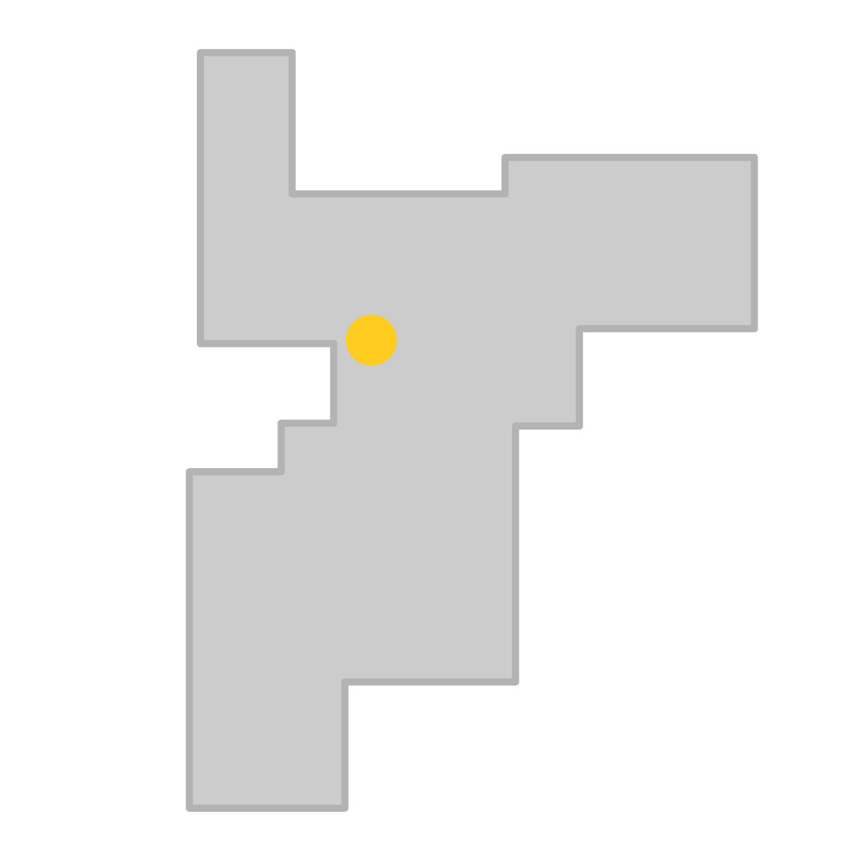 千葉県の無料フリーイラスト|簡易・県庁あり・四角(グレー)