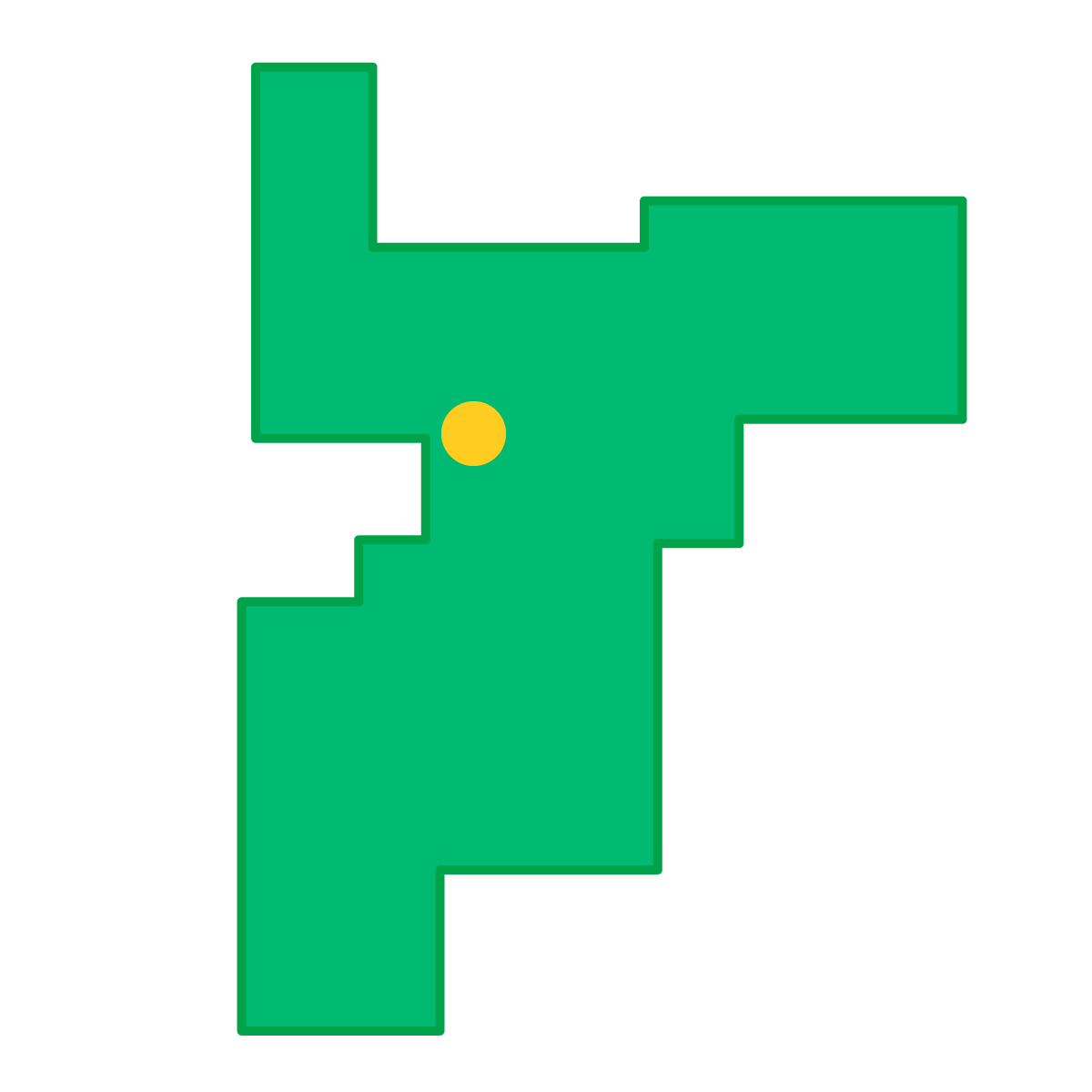 千葉県の無料フリーイラスト|簡易・県庁あり・四角(緑)