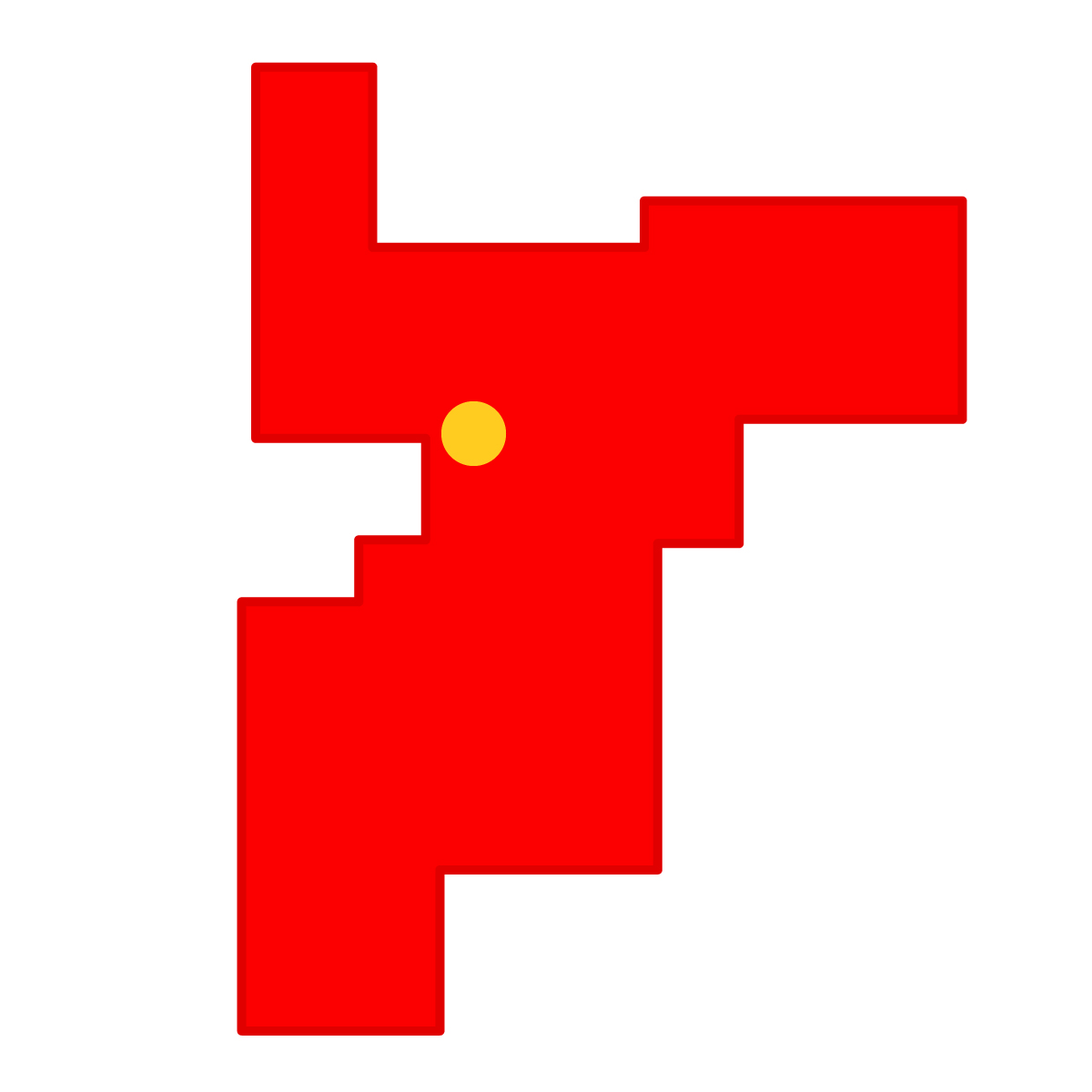 千葉県の無料フリーイラスト|簡易・県庁あり・四角(赤)
