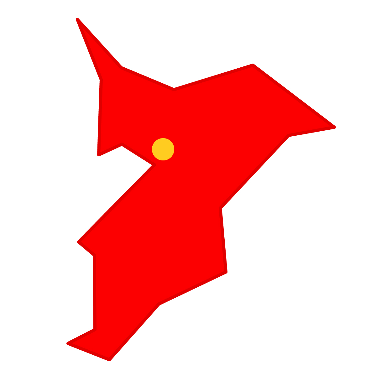 千葉県の無料フリーイラスト|簡易・県庁あり・三角(赤)