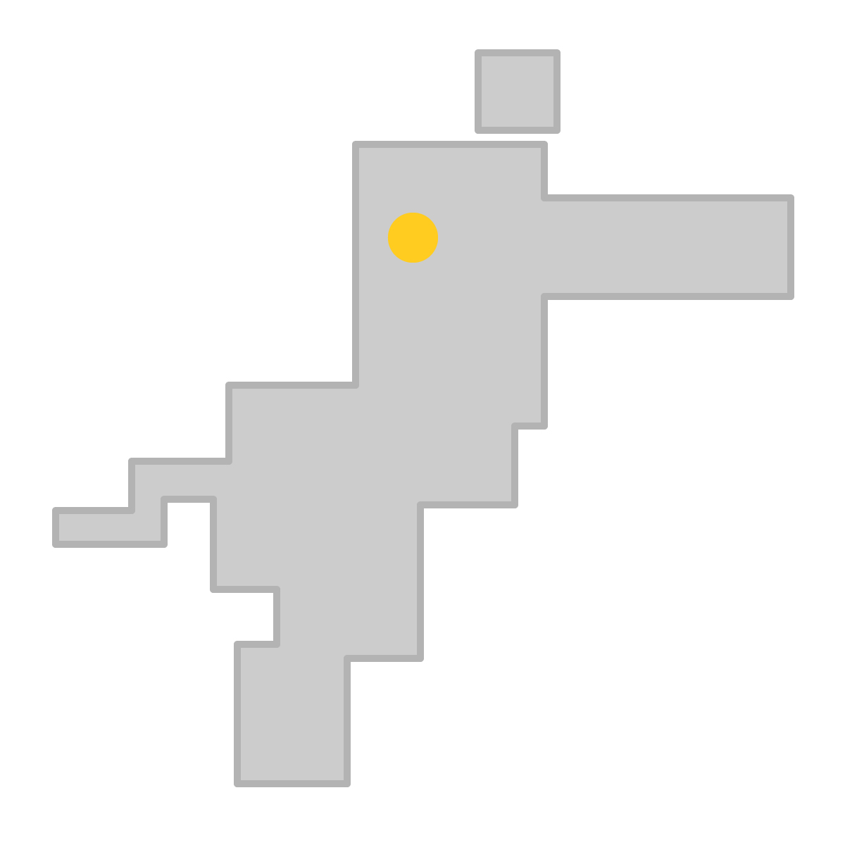 愛媛県の無料フリーイラスト|簡易・県庁あり・四角(グレー)