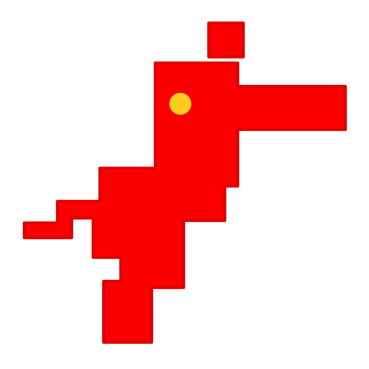 愛媛県の無料フリーイラスト|簡易・県庁あり・四角(赤)