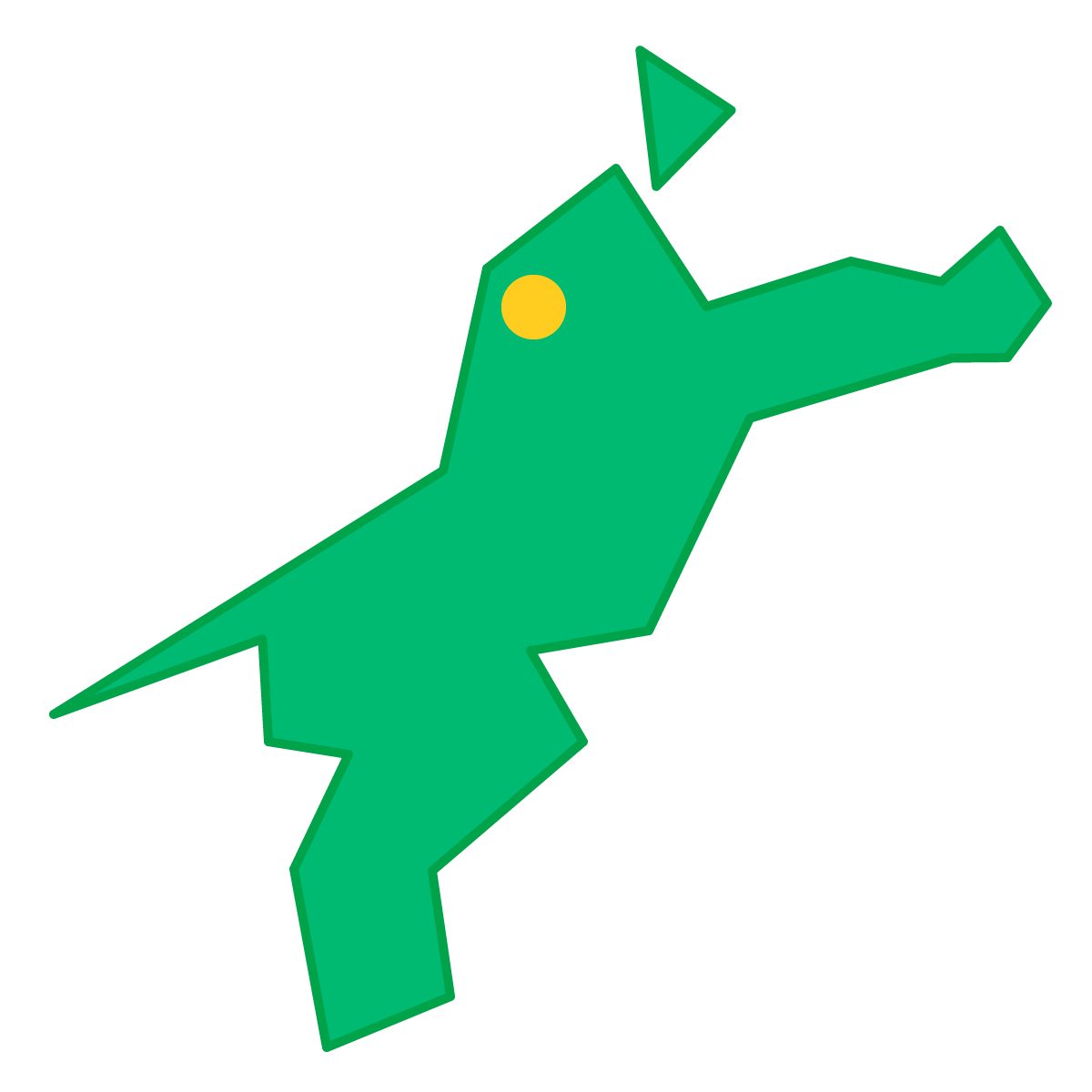 愛媛県の無料フリーイラスト｜簡易・県庁あり・三角(緑)