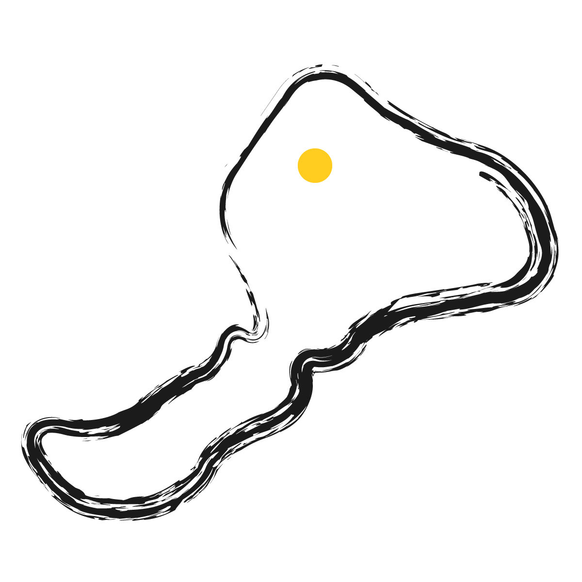 福井県の無料フリーイラスト｜簡易・県庁あり・毛筆(黒)