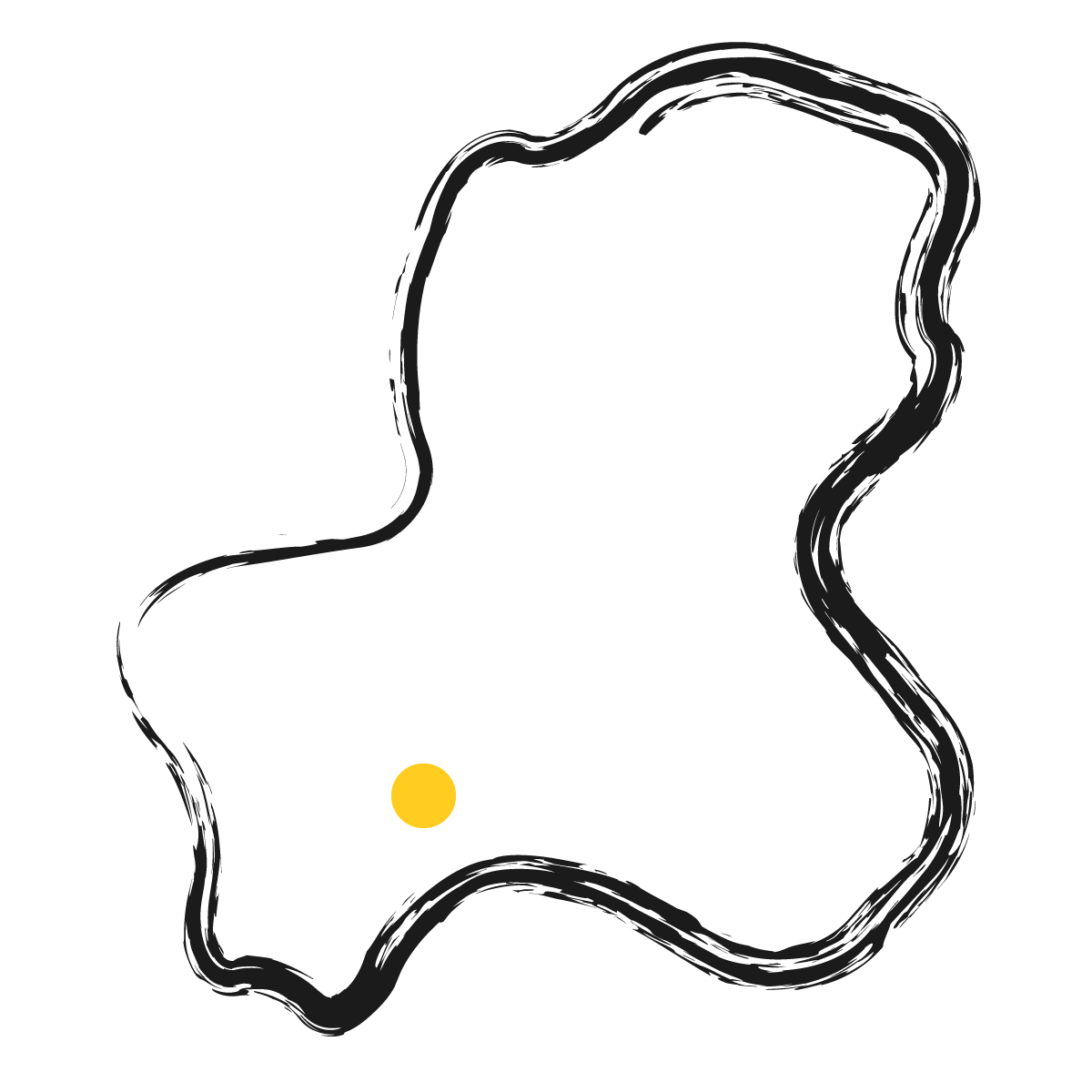 岐阜県の無料フリーイラスト｜簡易・県庁あり・毛筆(黒)