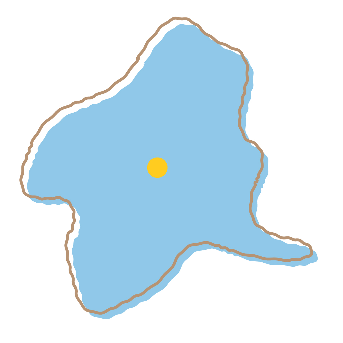 群馬県の無料フリーイラスト｜簡易・県庁あり・イラスト風(青)
